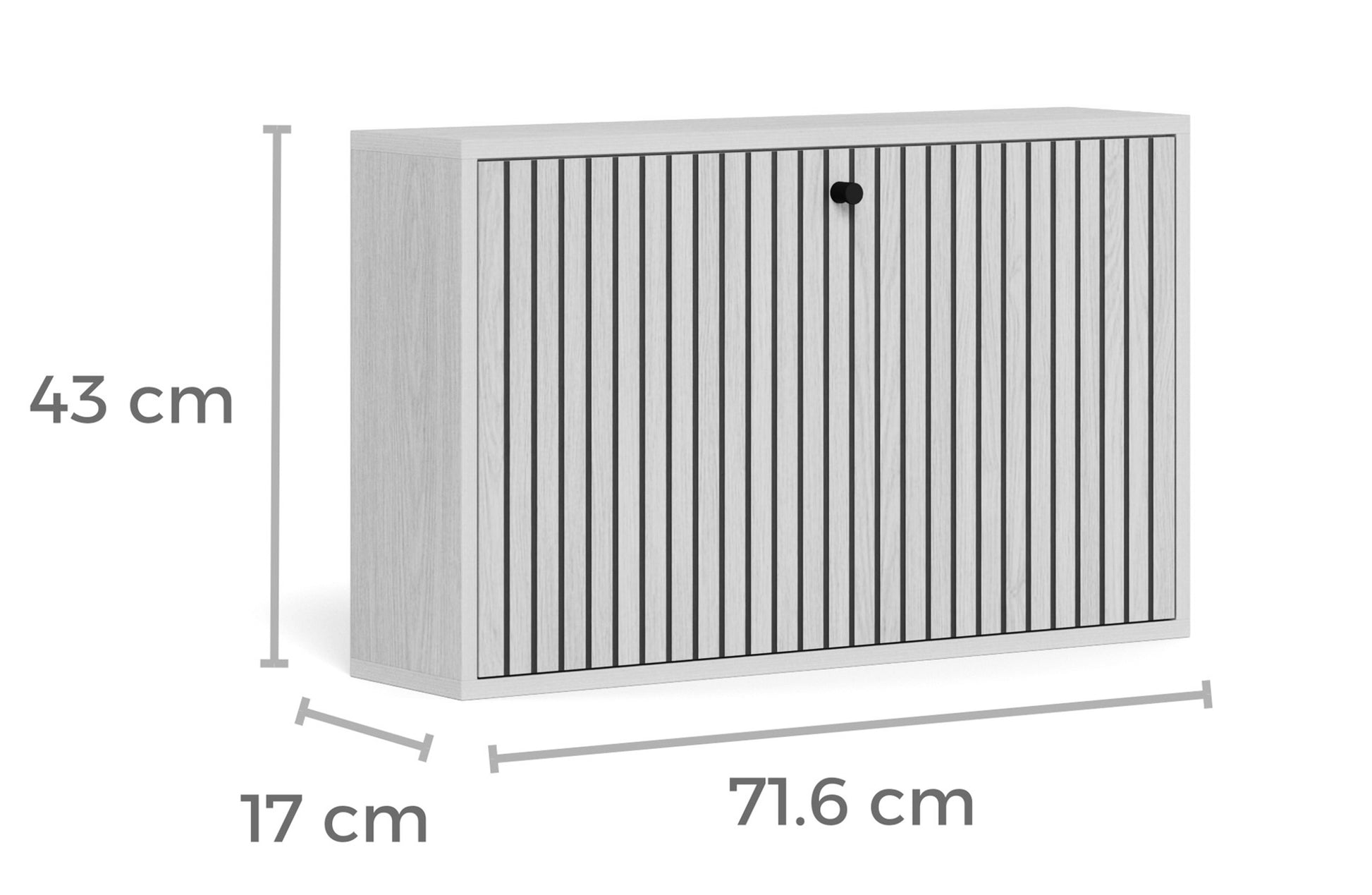 Szafka na buty Pously lamele - wysokość 43 cm, styl nowoczesny