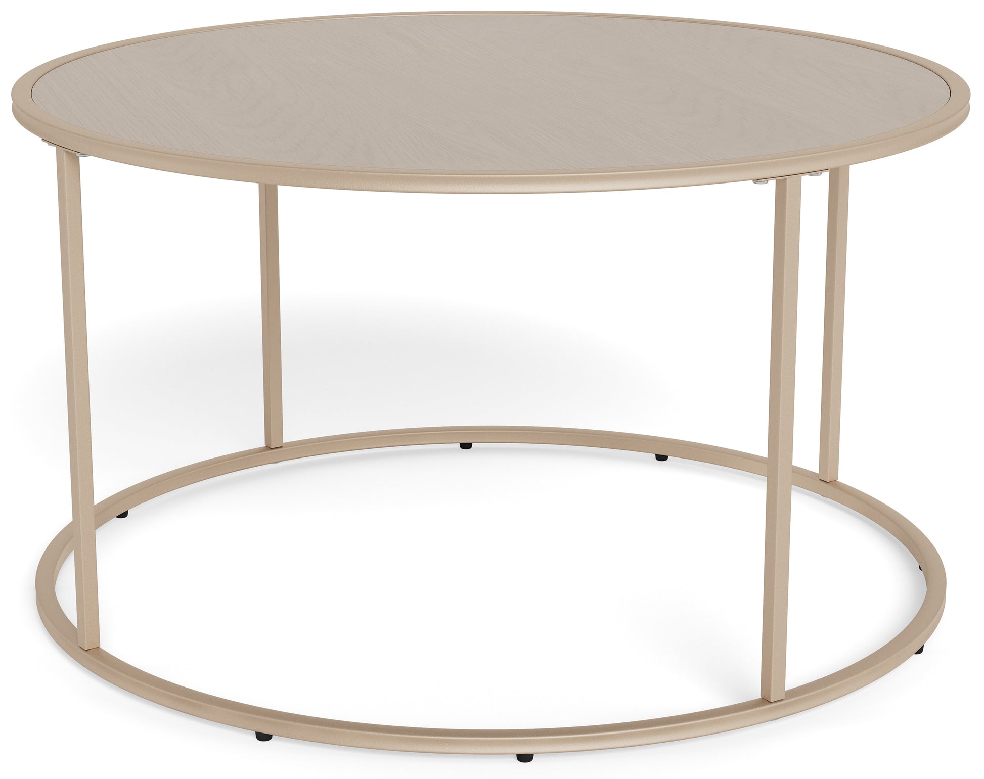 Stolik kawowy Seaford średnica 80 cm beżowy