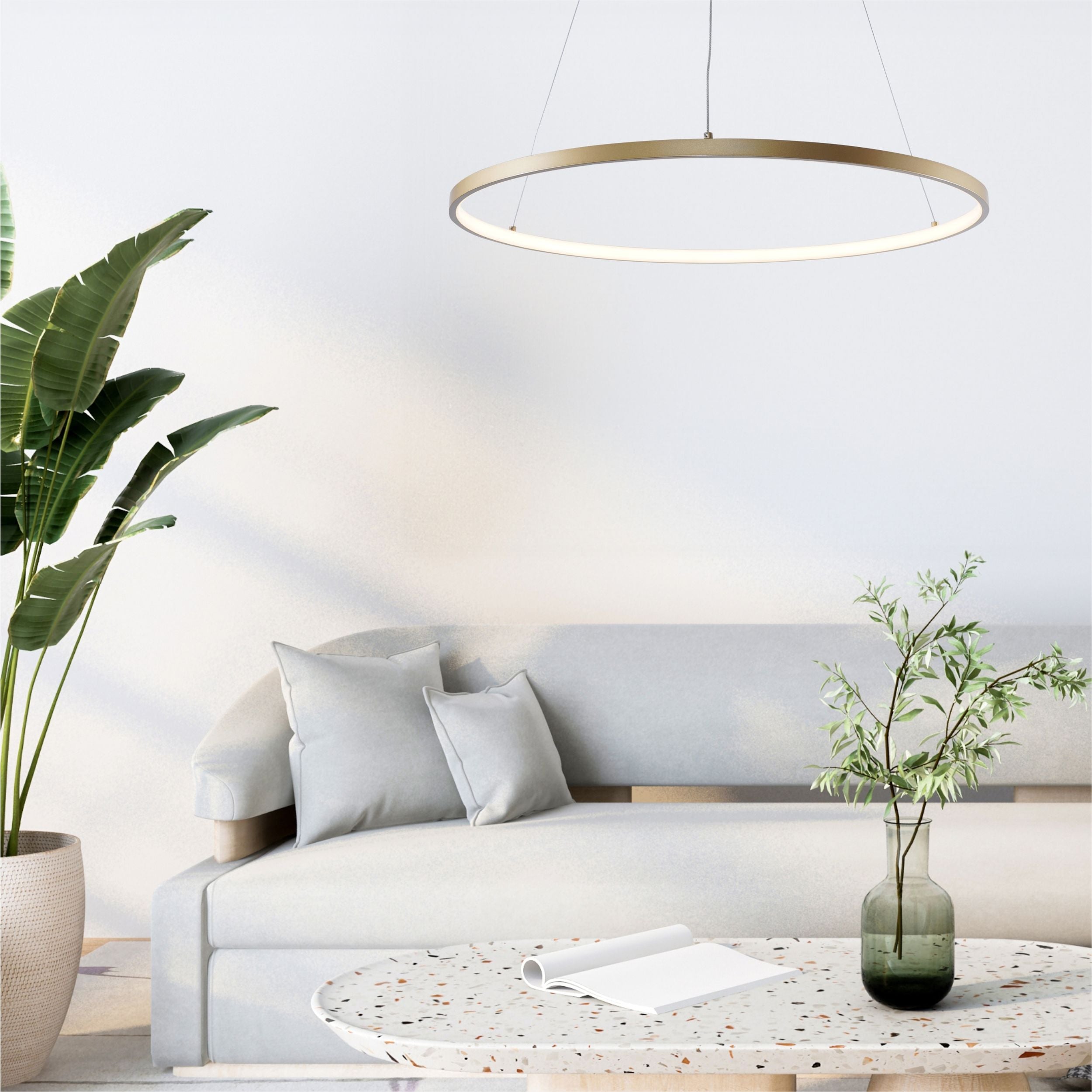 Lampa wisząca Breno LED średnica 60 cm złota