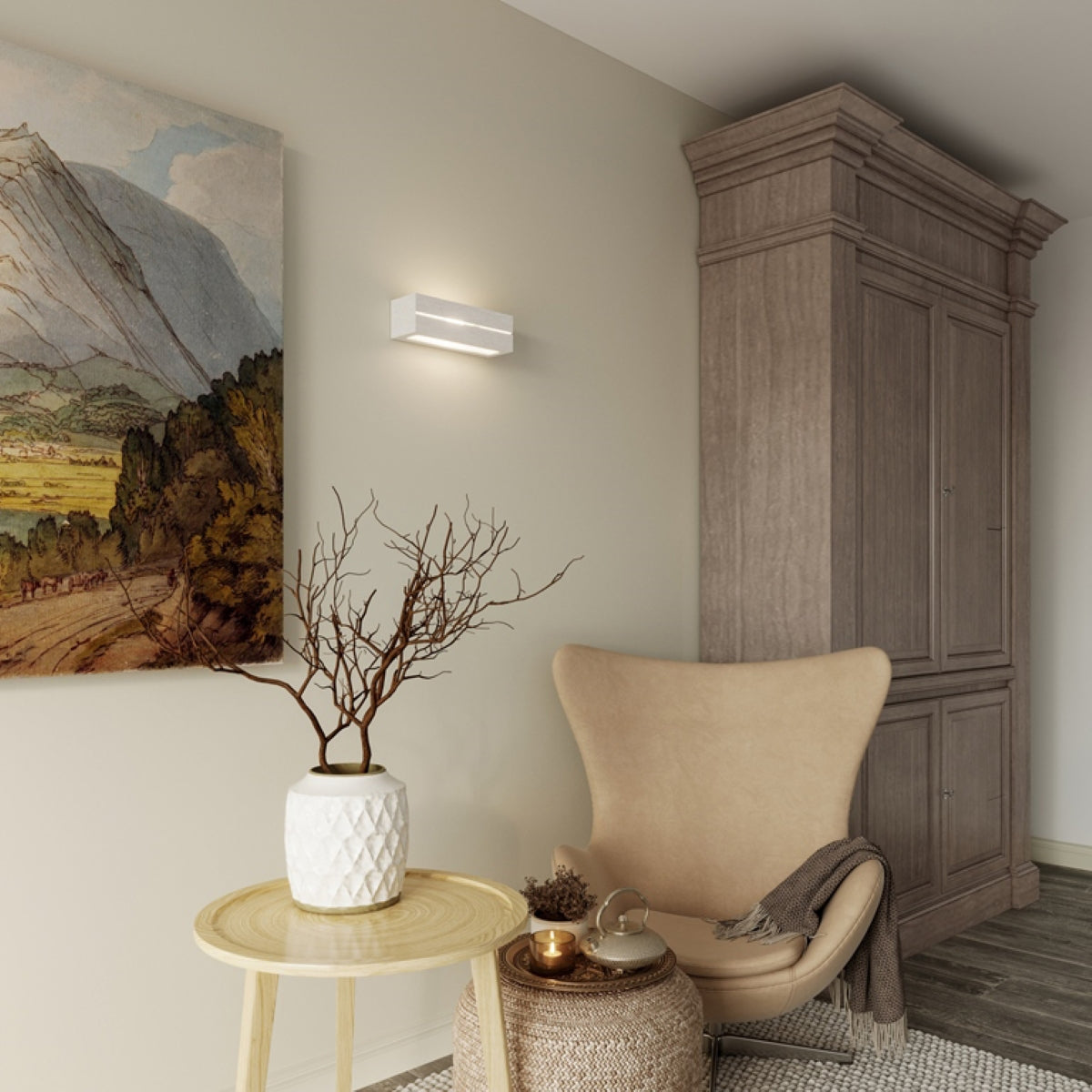 Kinkiet ceramiczny Vega Line biały