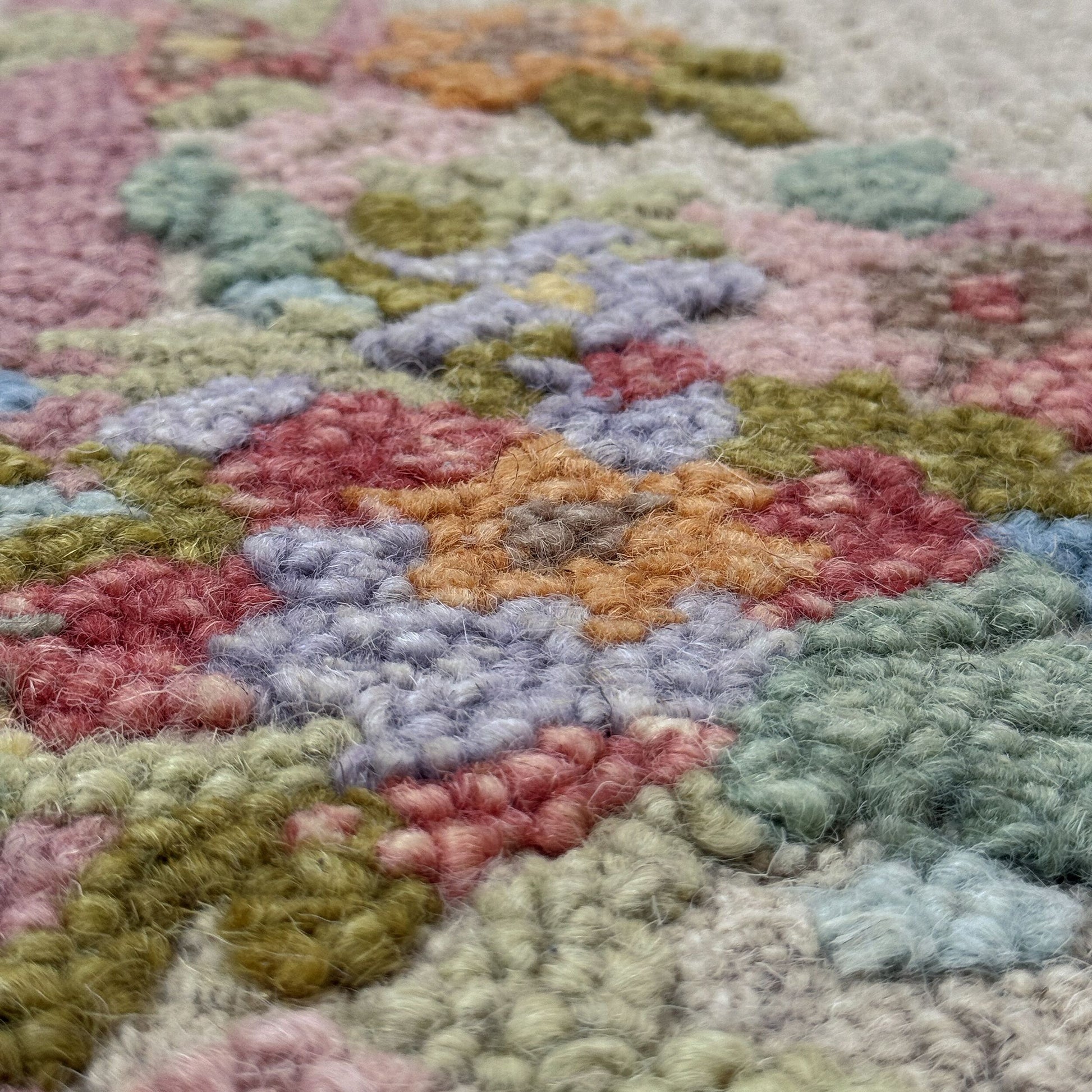 Dywan wełniany ręcznie wykonany Elise Floral 200x300 cm wielokolorowy - wzór przyroda