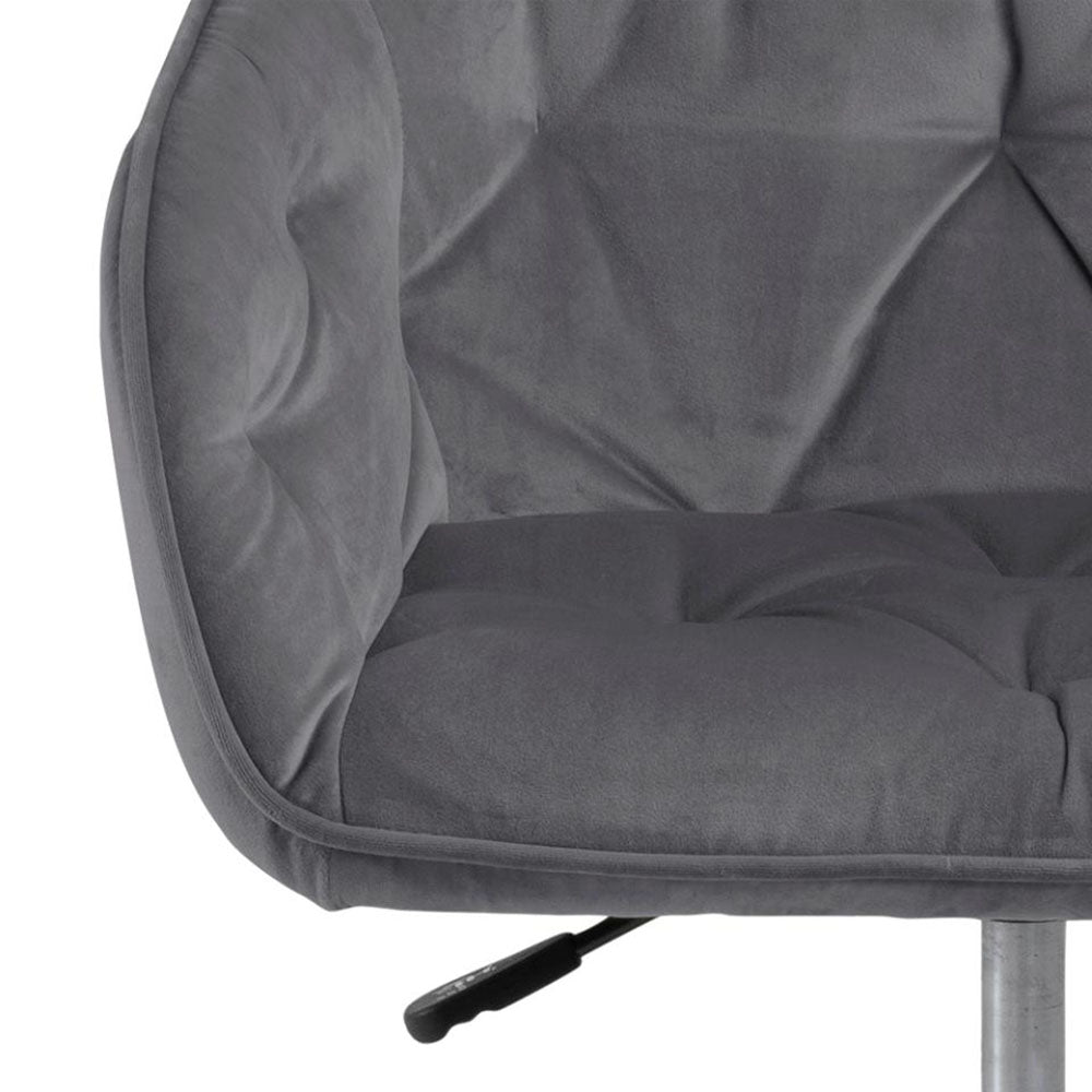 Fotel biurowy tapicerowany Dianerco jasnoszary - szerokość 59 cm, wysokość 88,5 cm