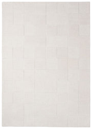 Dywan wełniany ręcznie wykonany Checkerboard 160x230 cm beżowy