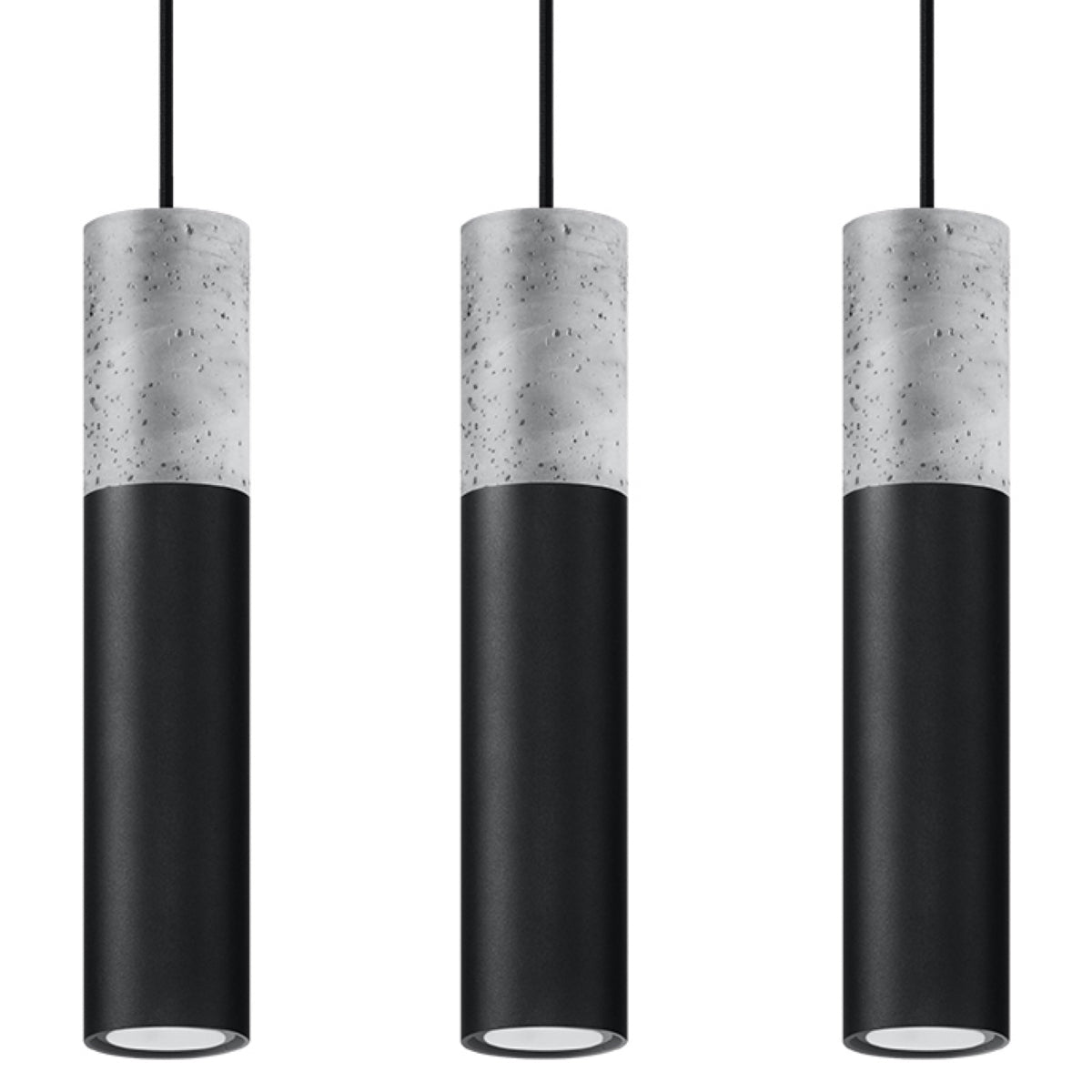 Lampa wisząca Borgio 3L czarny