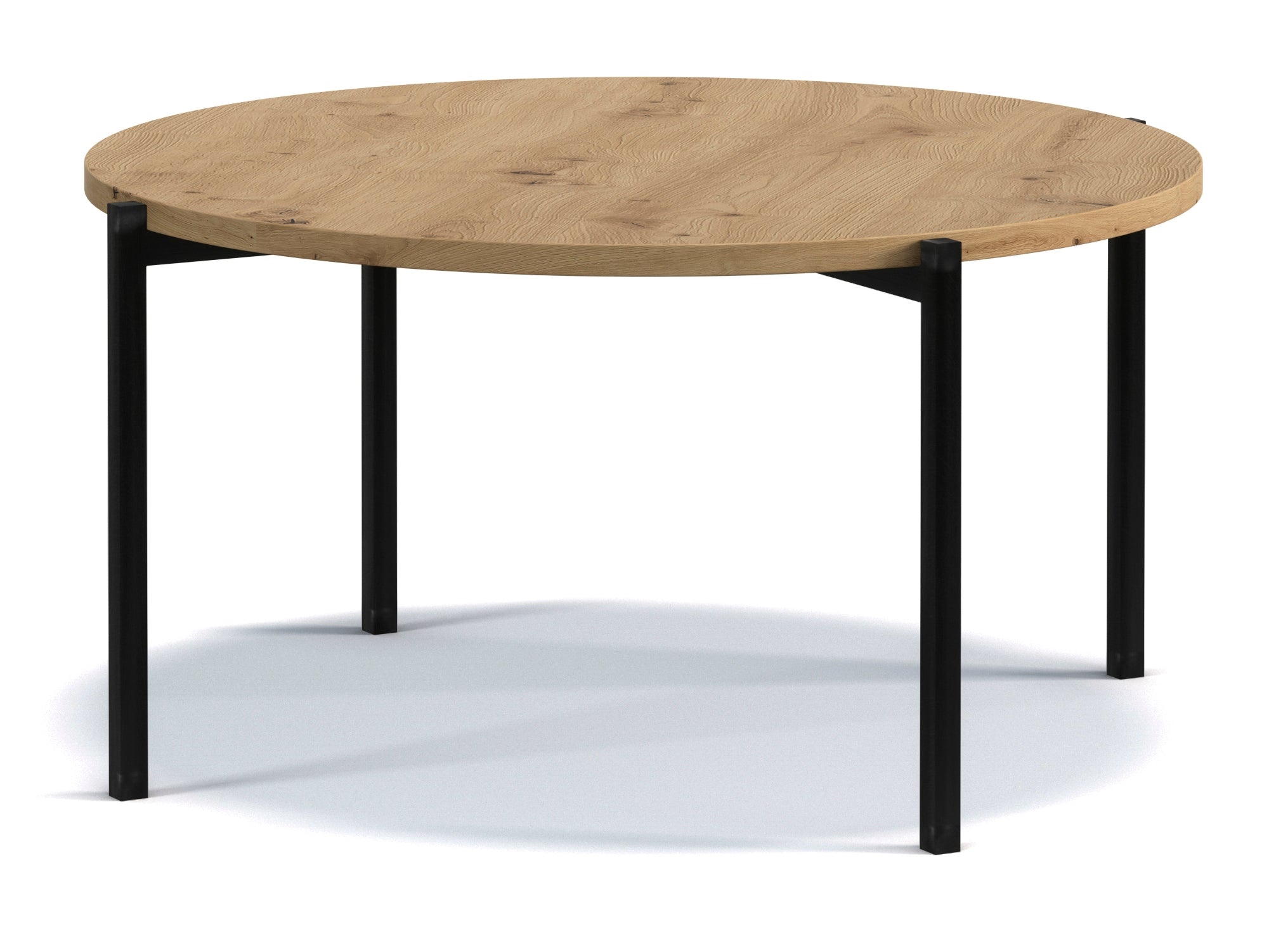 Stolik kawowy Kortala okrągły 80 cm dąb artisan niski