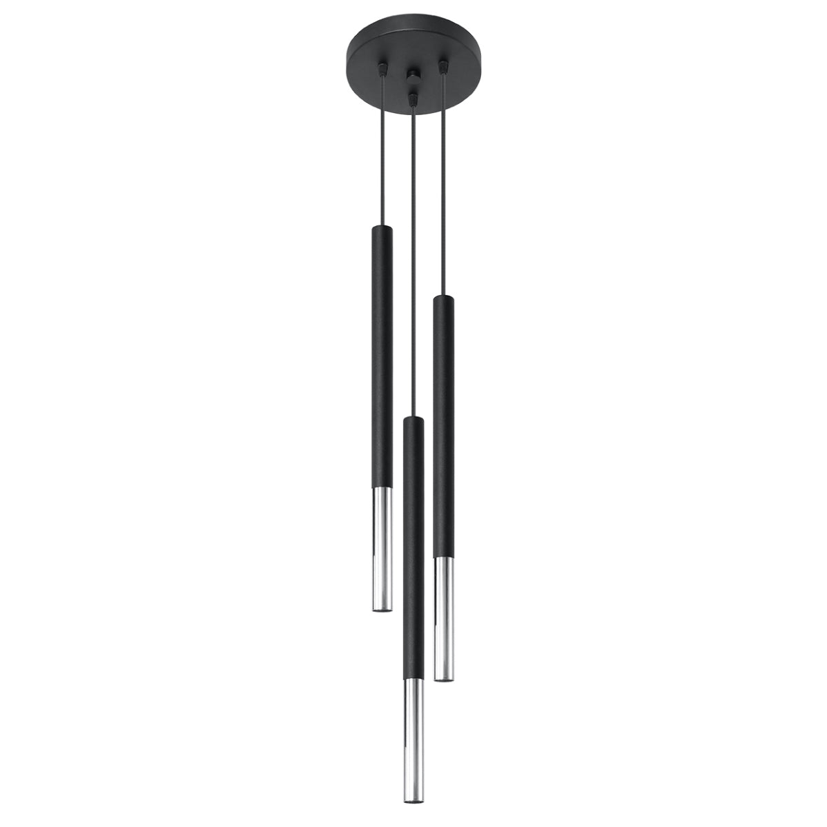 Lampa wisząca Mozaica 3P czarny/chrom