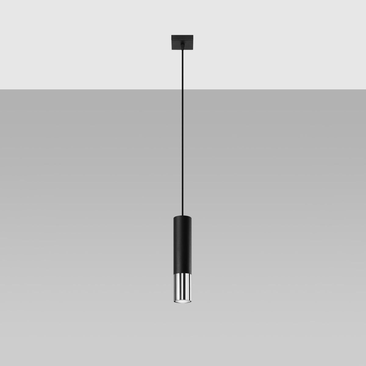 Lampa wisząca Loopez 1 czarny/chrom
