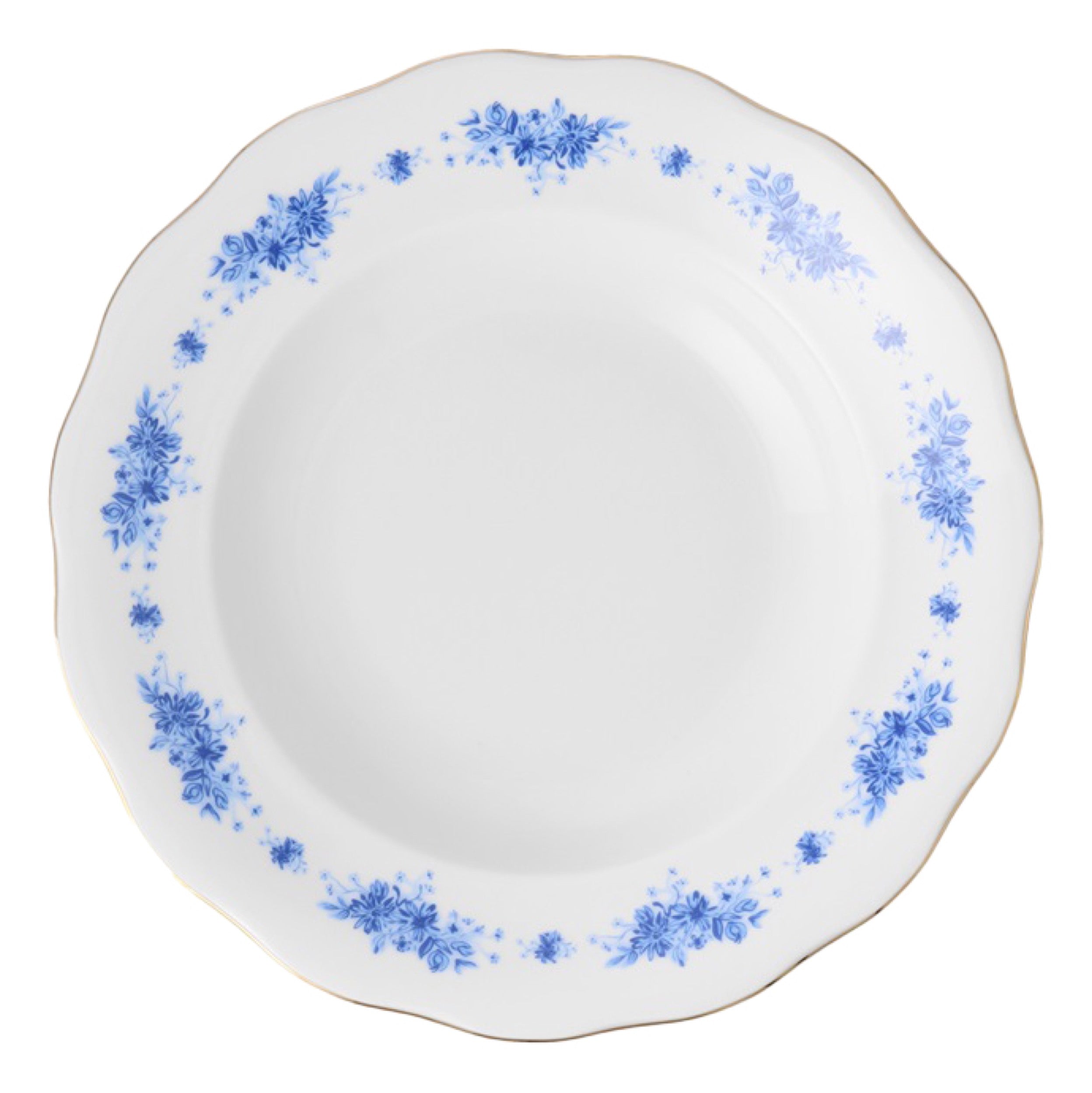 Talerz głęboki porcelanowy Alaska 26 cm biało-niebieski