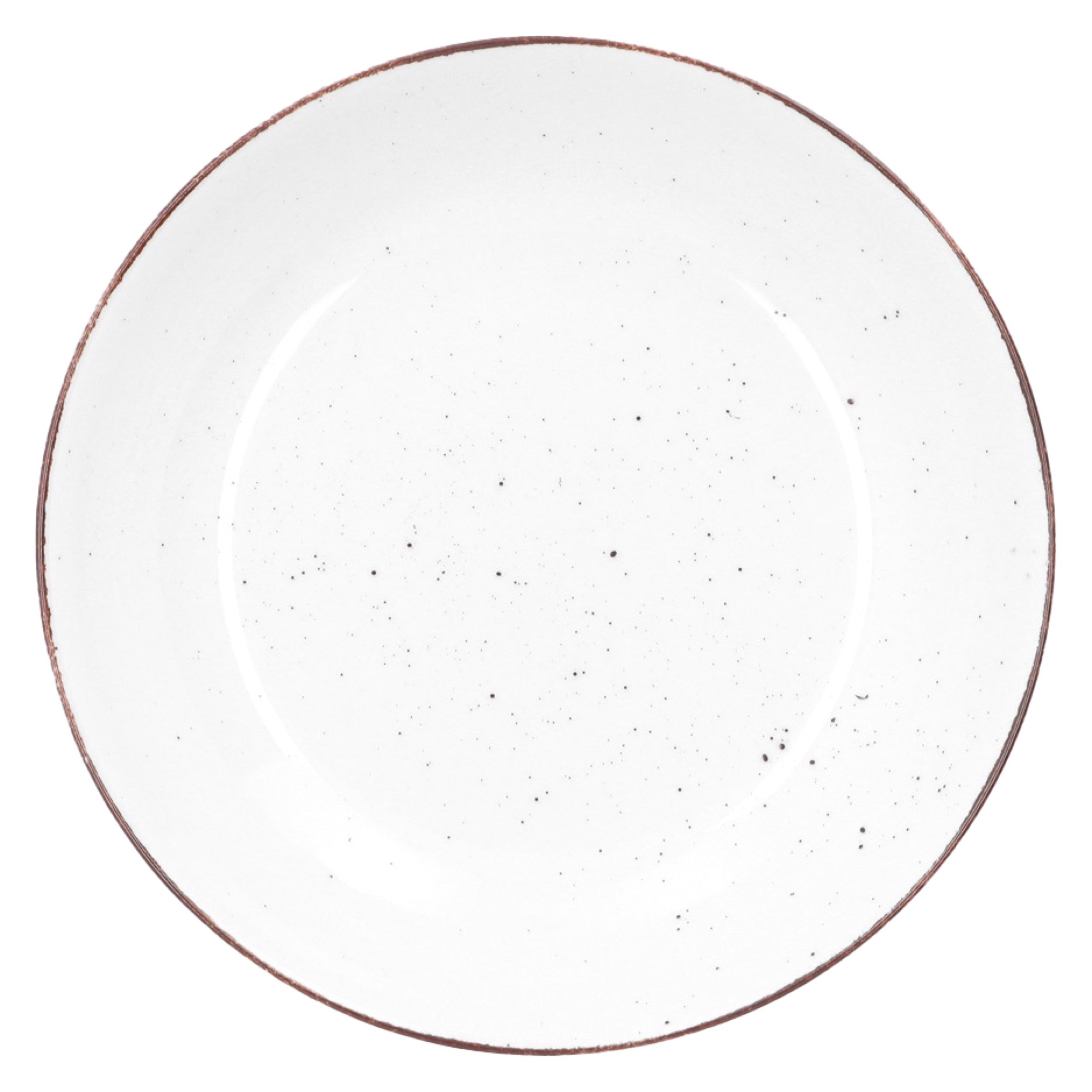 Zestaw talerzy porcelanowych dla 6 os. City biało-brązowy