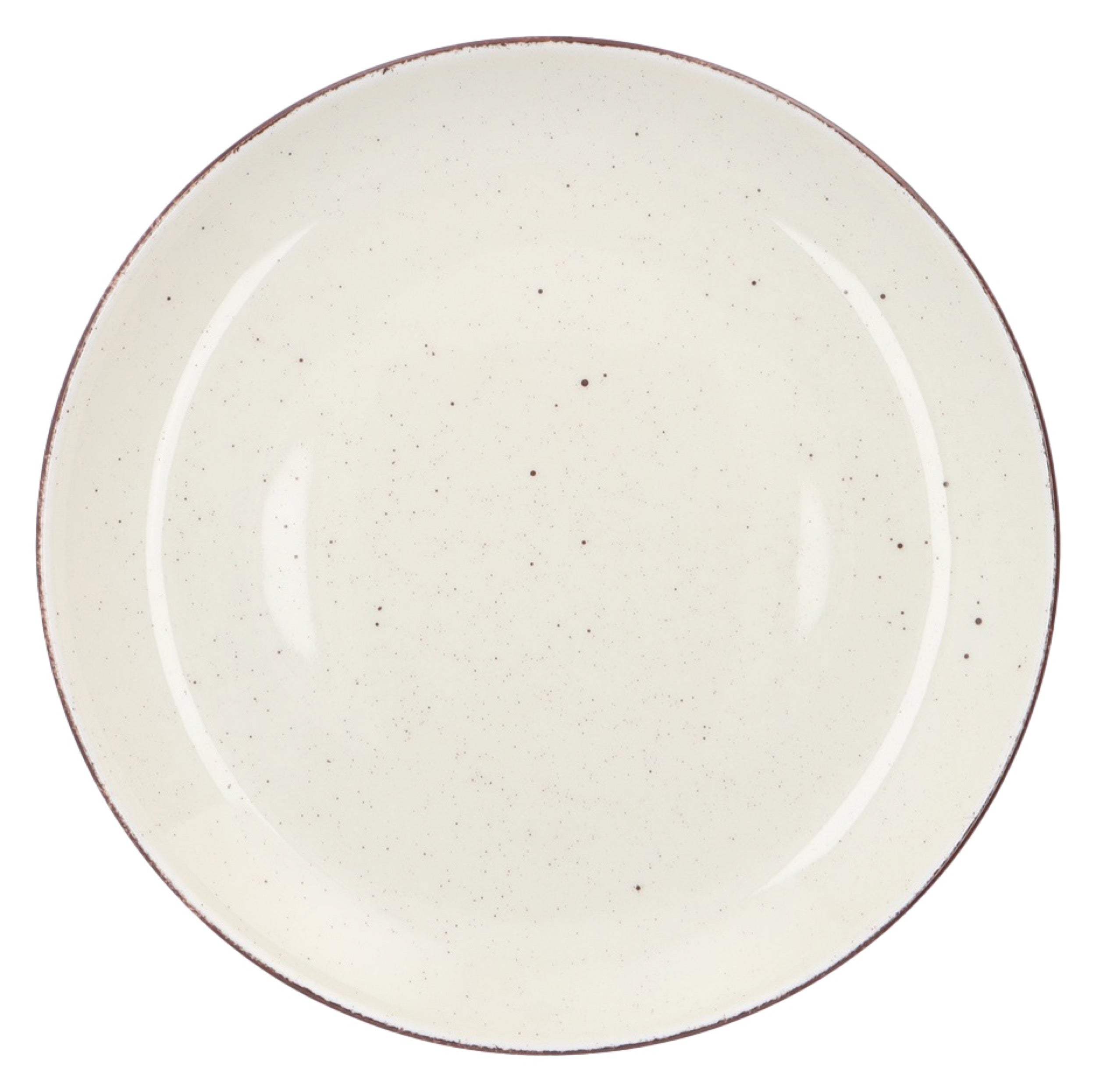 Zestaw talerzy porcelanowych dla 6 os. City beżowo-brązowy