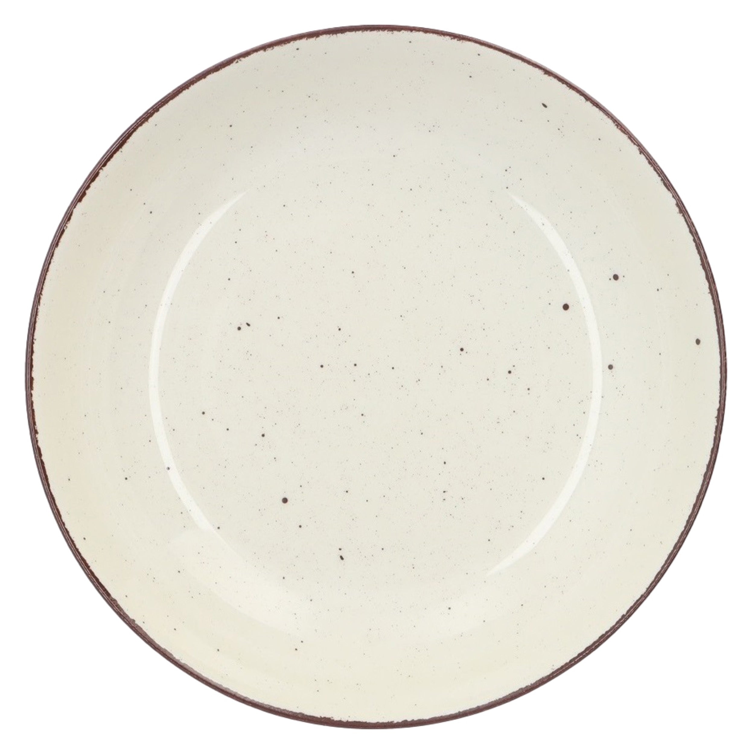 Zestaw talerzy porcelanowych dla 6 os. City beżowo-brązowy