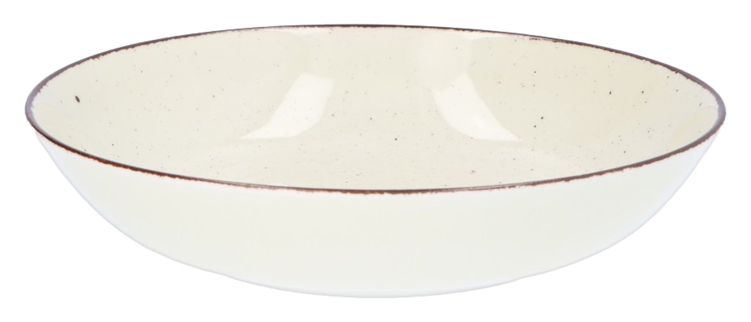 Zestaw talerzy porcelanowych dla 6 os. City beżowo-brązowy