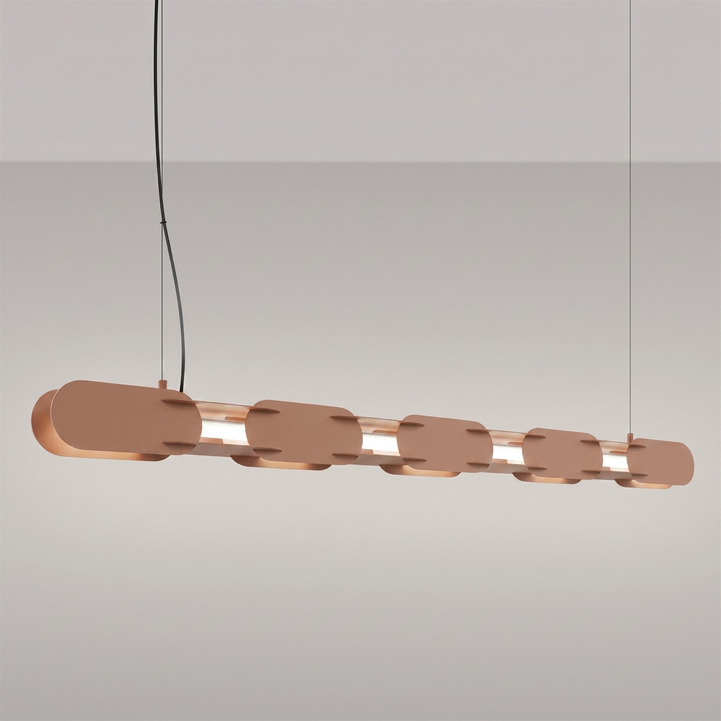 Lampa wisząca Chain 158 cm LED mocca
