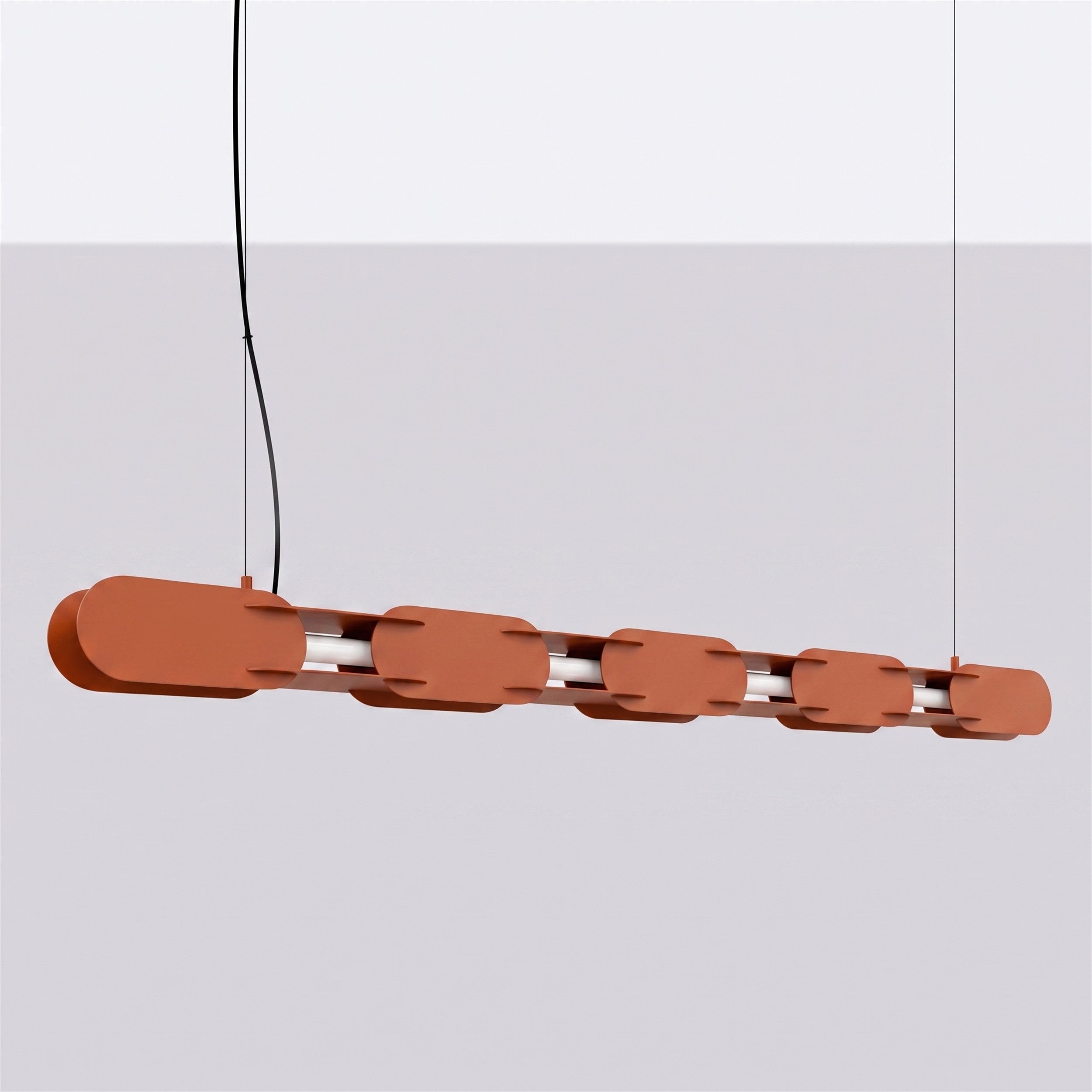 Lampa wisząca Chain 158 cm LED ochra czerwona