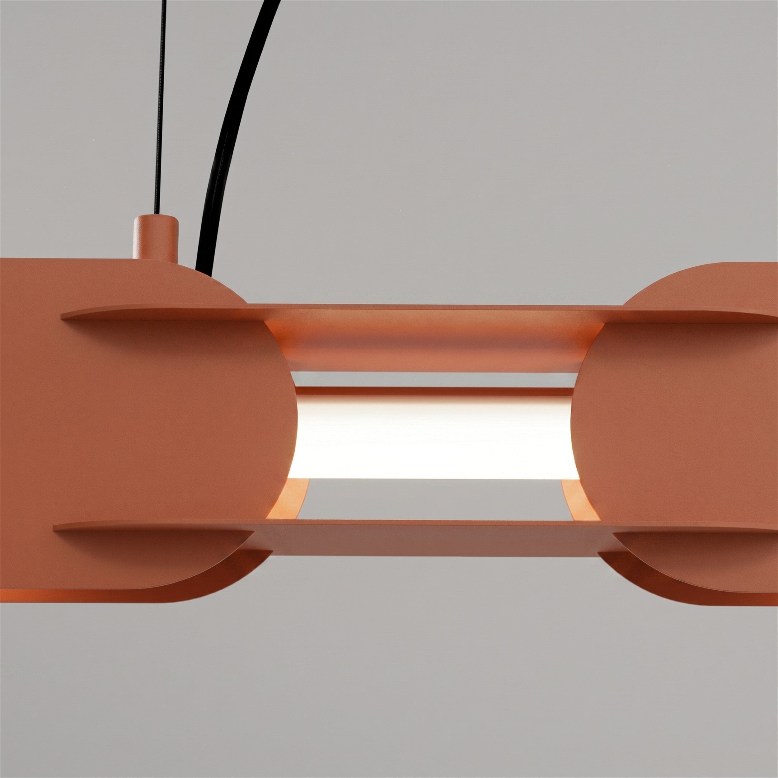 Lampa wisząca Chain 158 cm LED ochra czerwona
