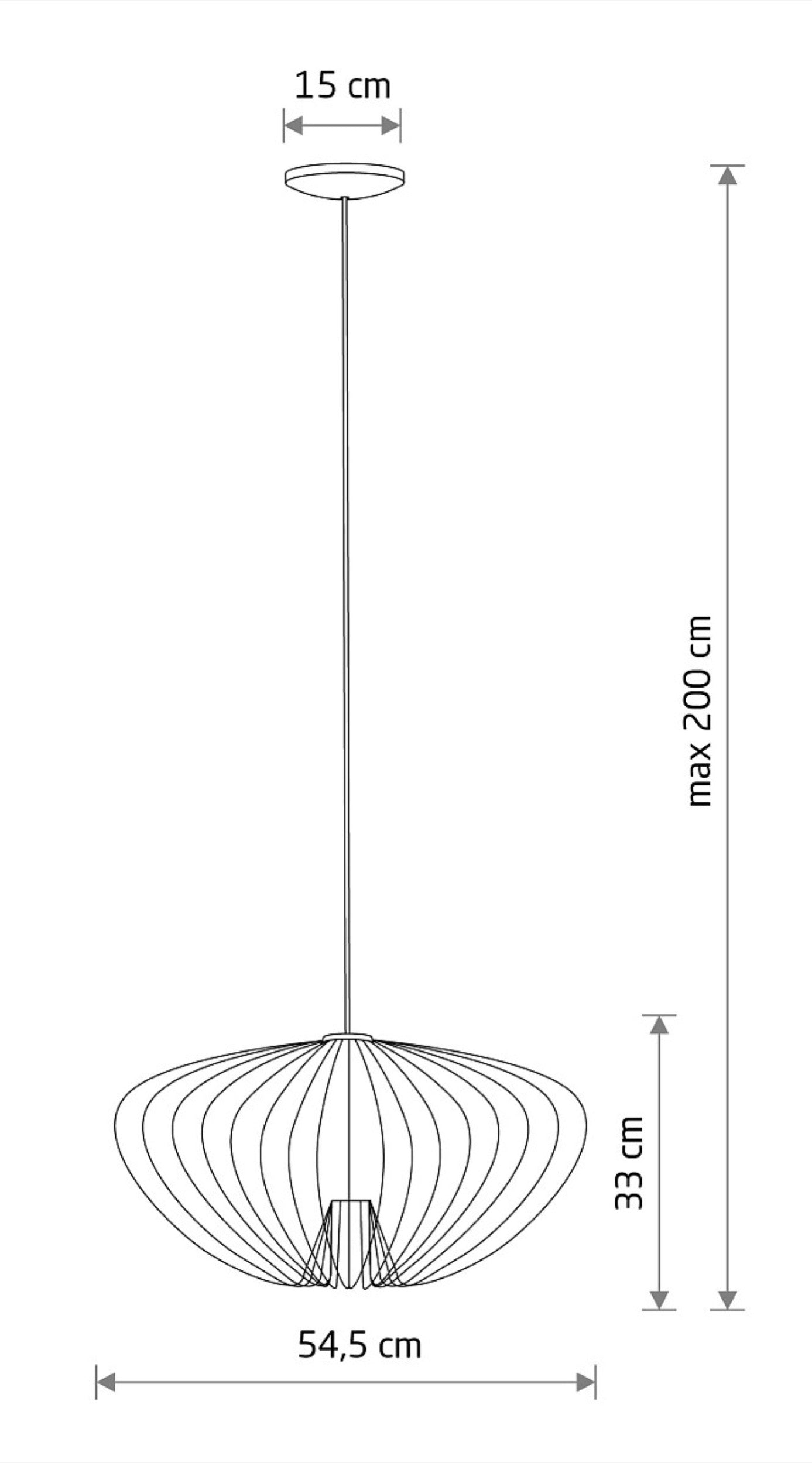 Lampa wisząca Pumpkin 33x54.5 cm terracotta