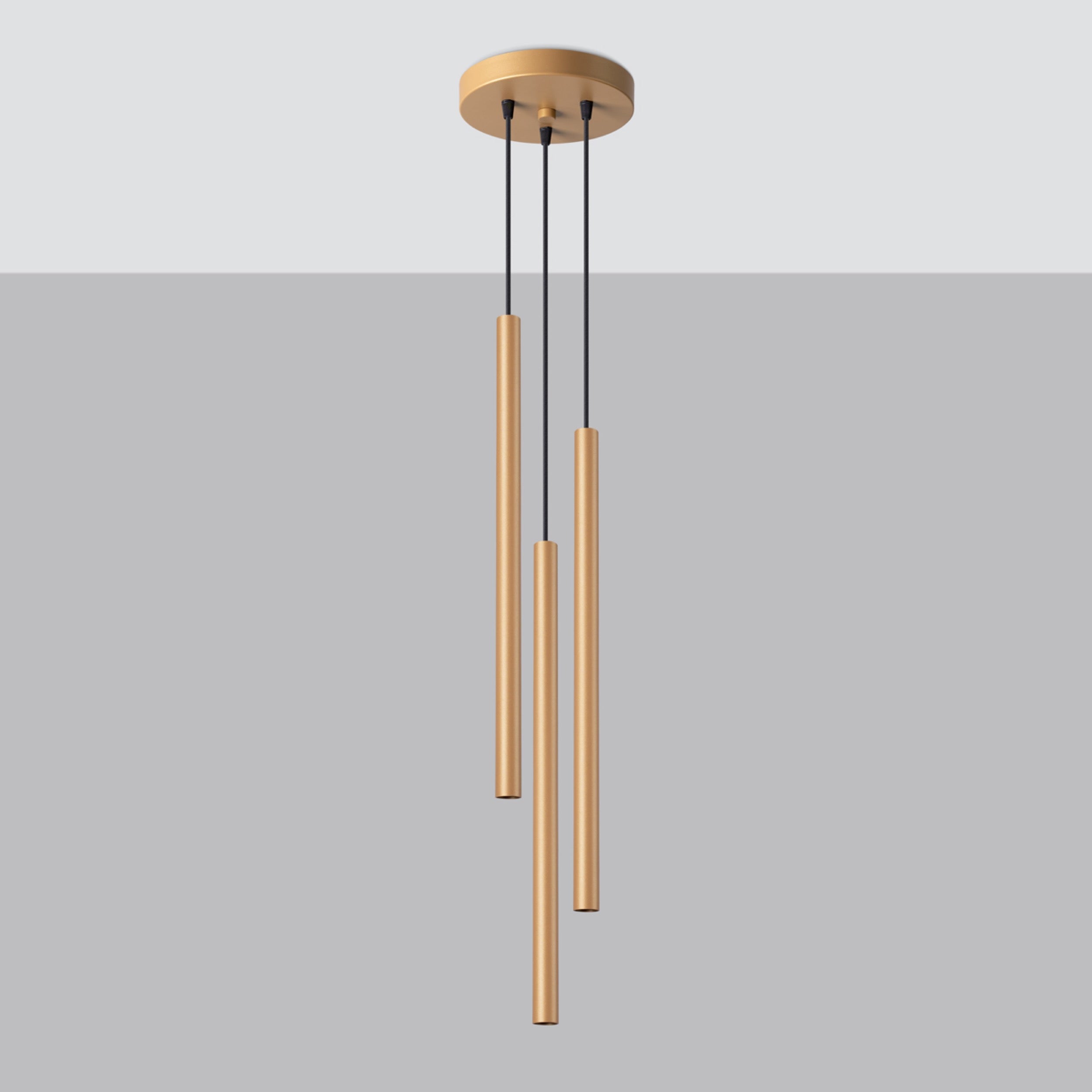 Lampa wisząca Pastelo 3P złota