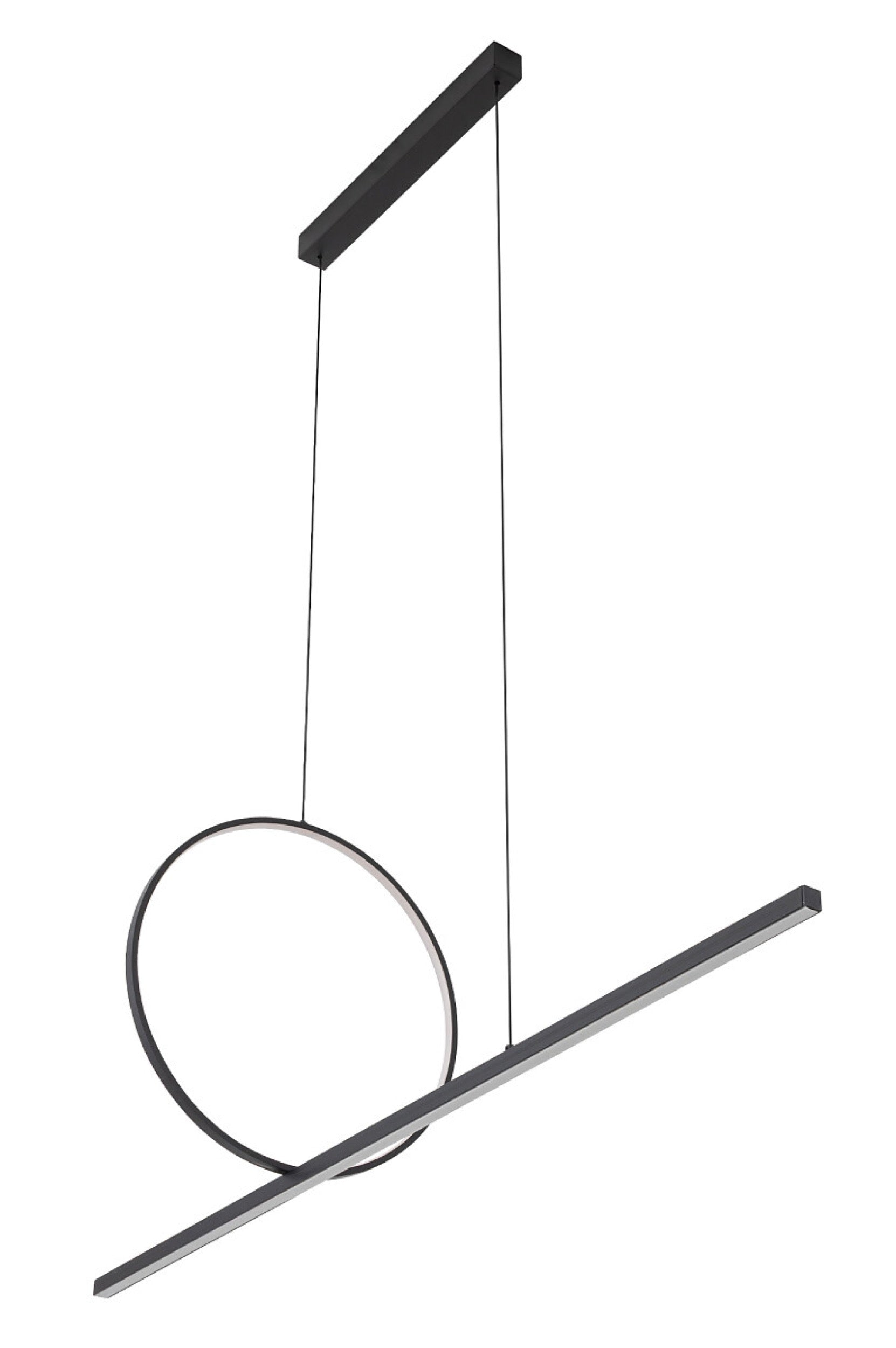 Lampa wisząca Lineo LED 115x140 cm czarna