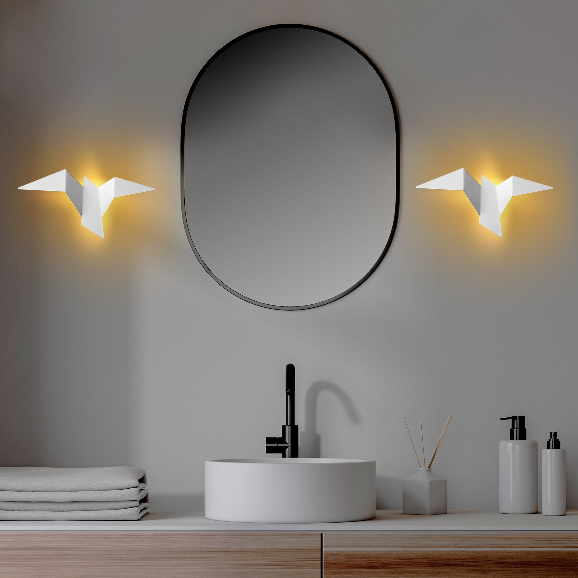 Lampa ścienna Denched 31 cm biała