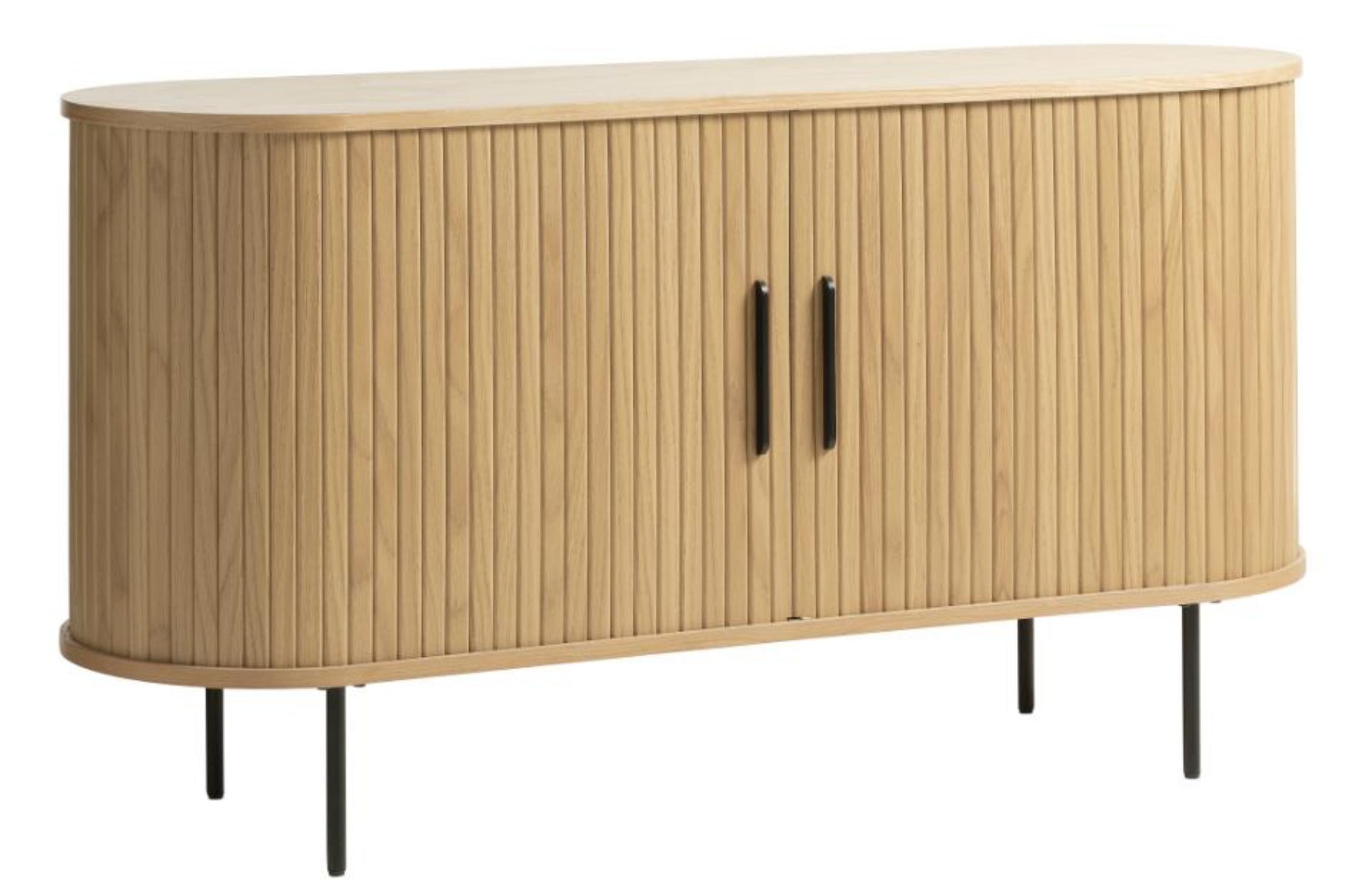 Komoda Gativel 140x76 cm lamele dąb naturalny