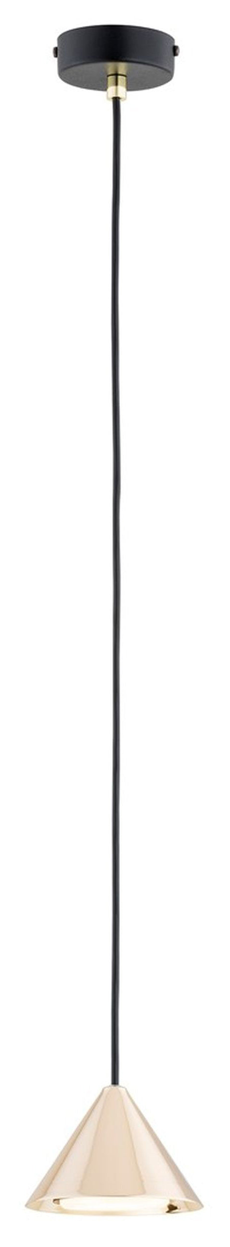 Lampa wisząca Elit czarna/złota x1