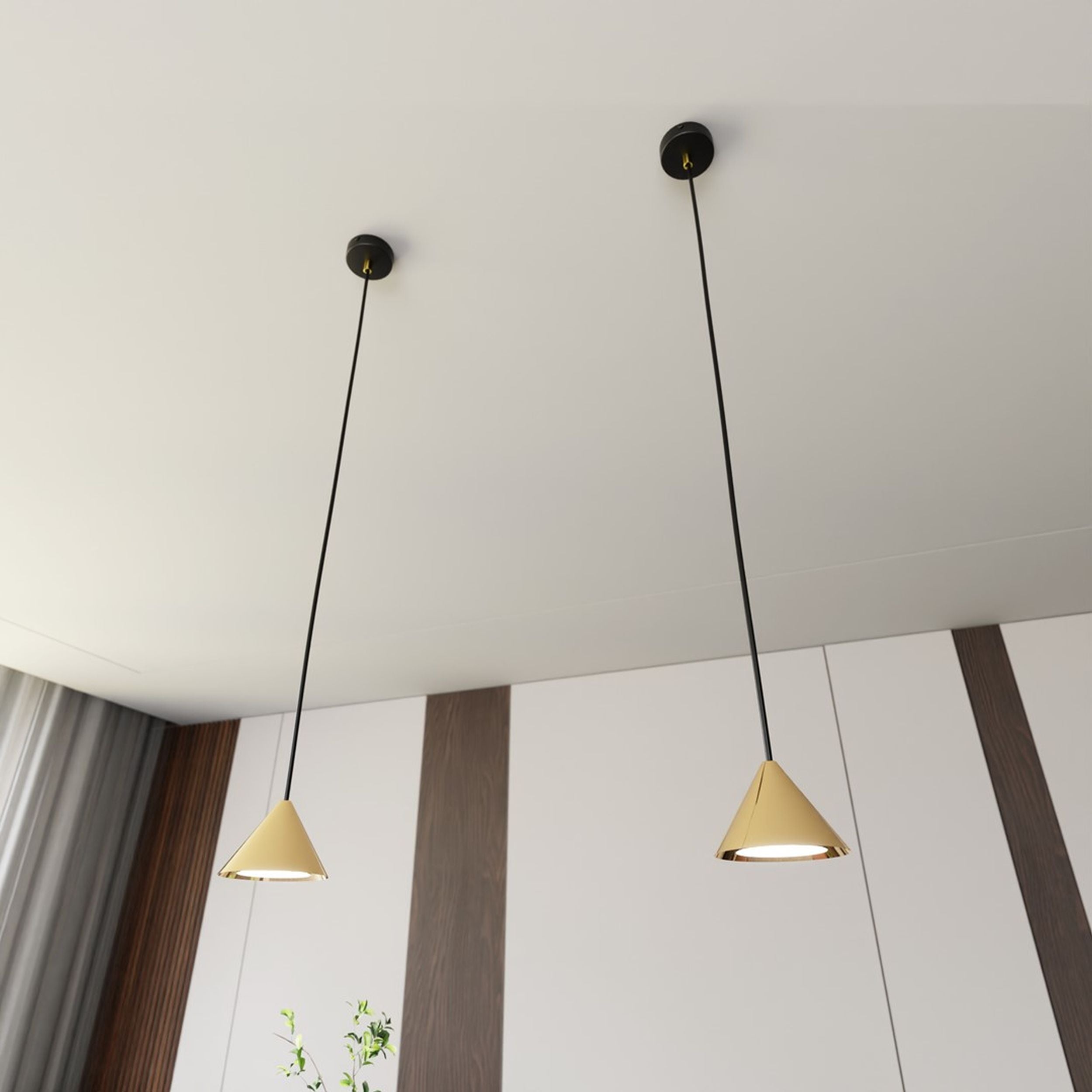 Lampa wisząca Elit czarna/złota x1