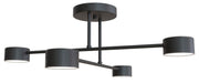 Lampa sufitowa Hallo czarna x4