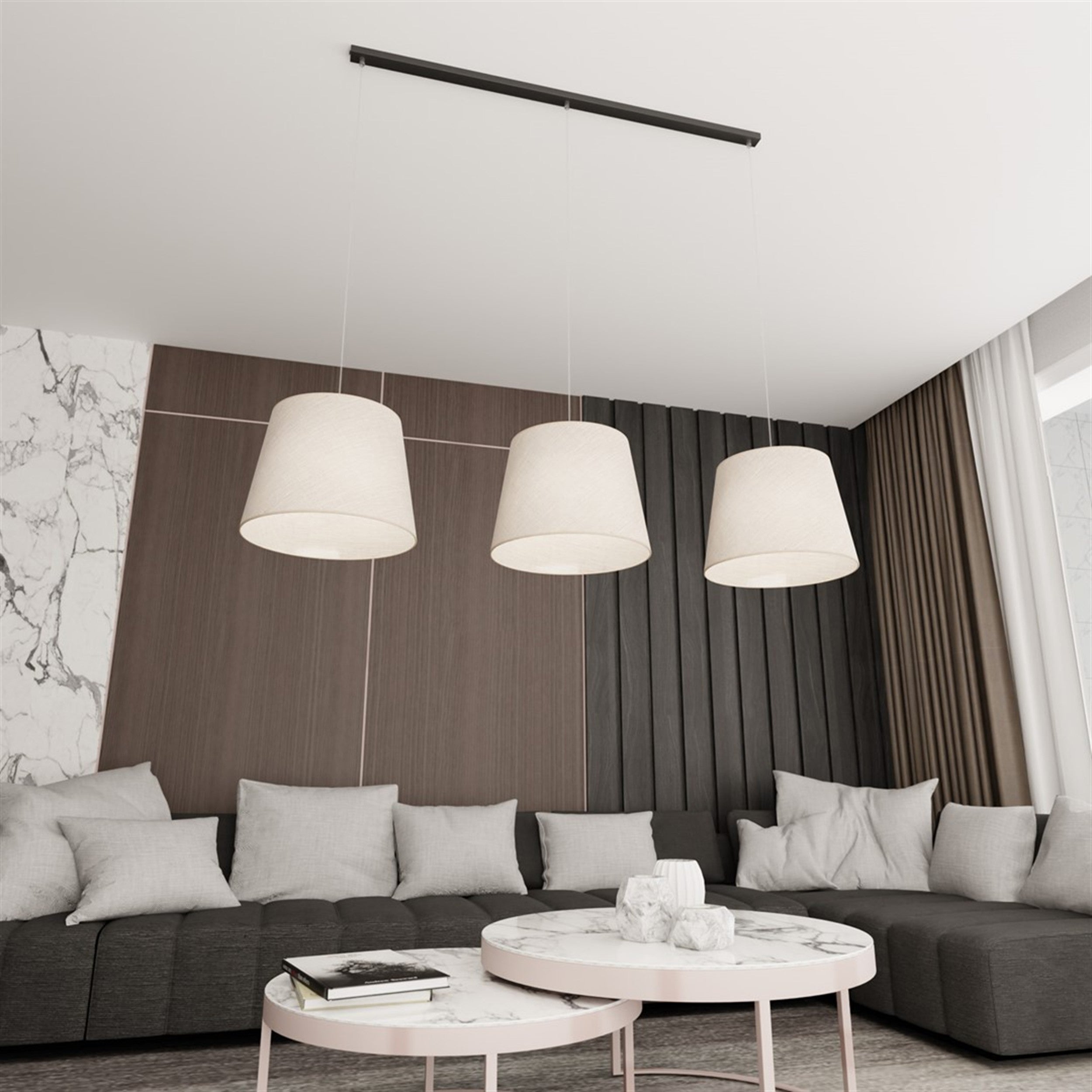 Lampa wisząca Epoca x3 beżowa