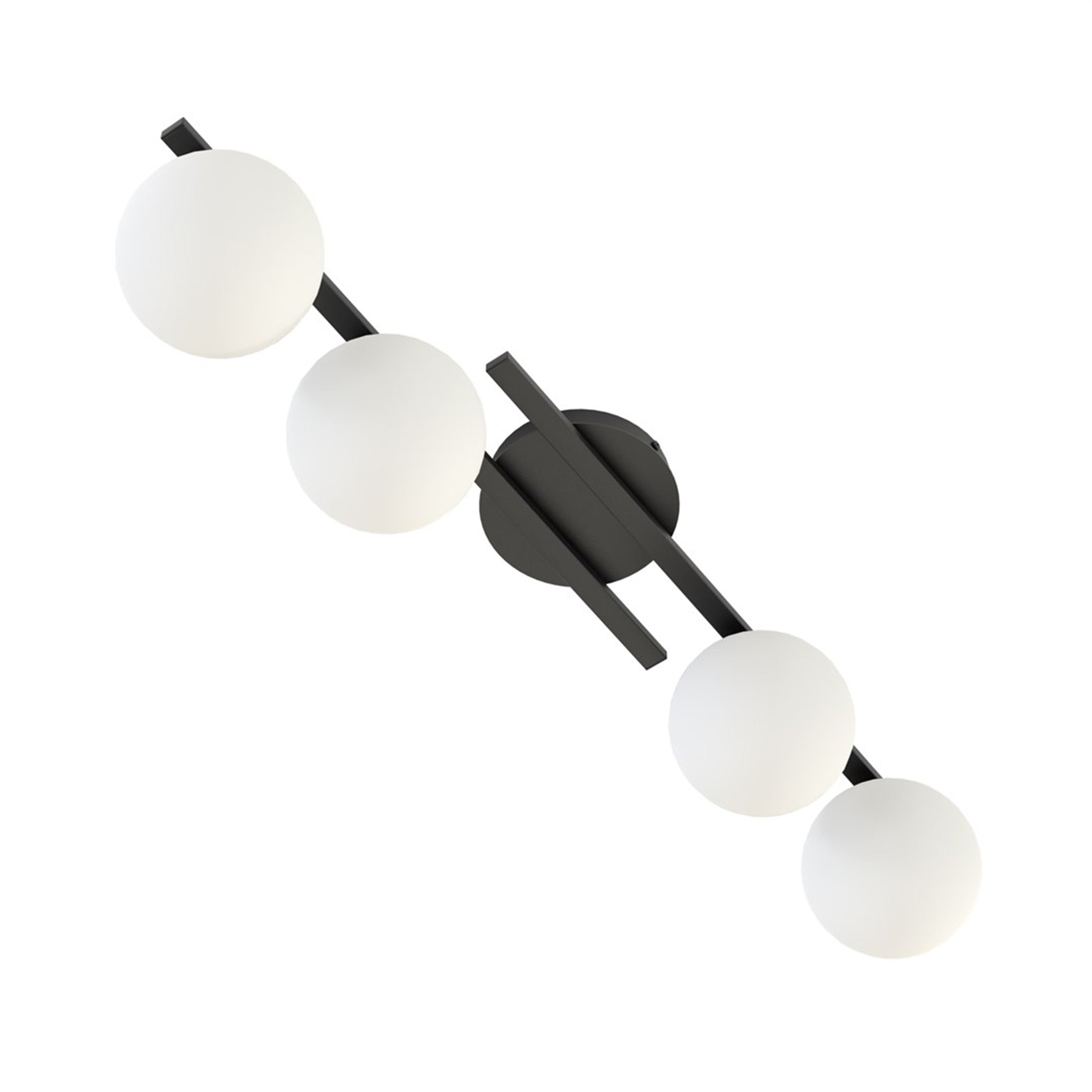 Lampa wisząca Kairo x4 czerń/biel