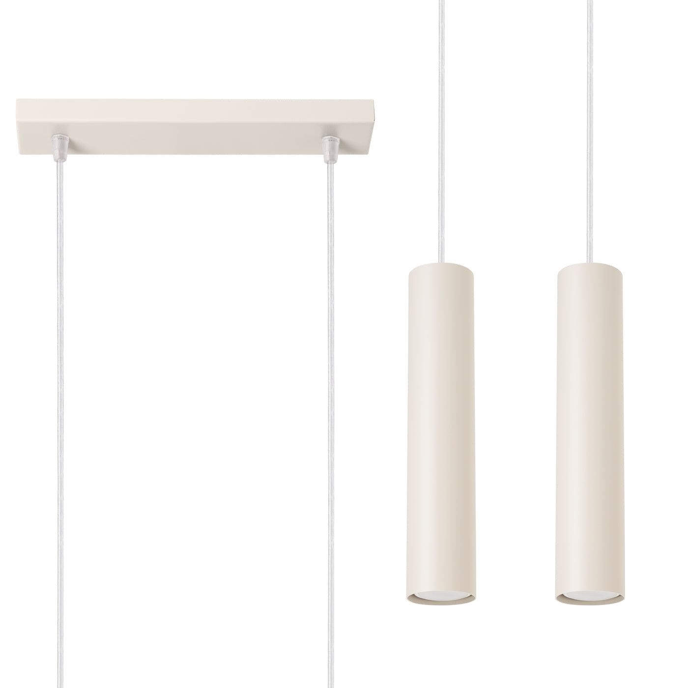 Lampa wisząca Lagos 2 beżowa