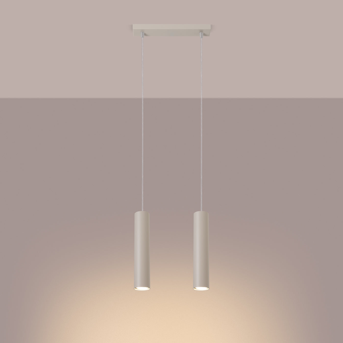 Lampa wisząca Lagos 2 beżowa