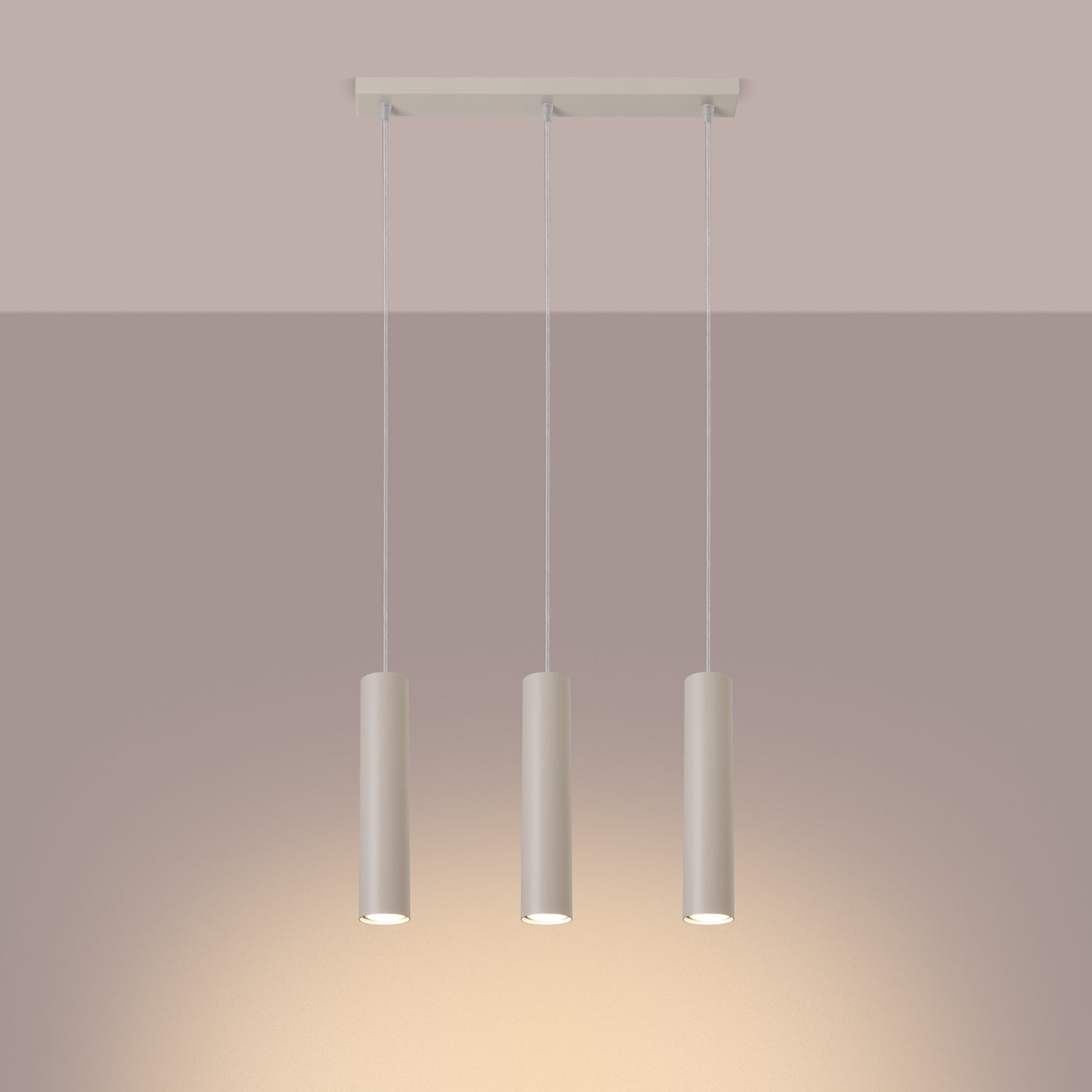Lampa wisząca Lagos 3L beżowa