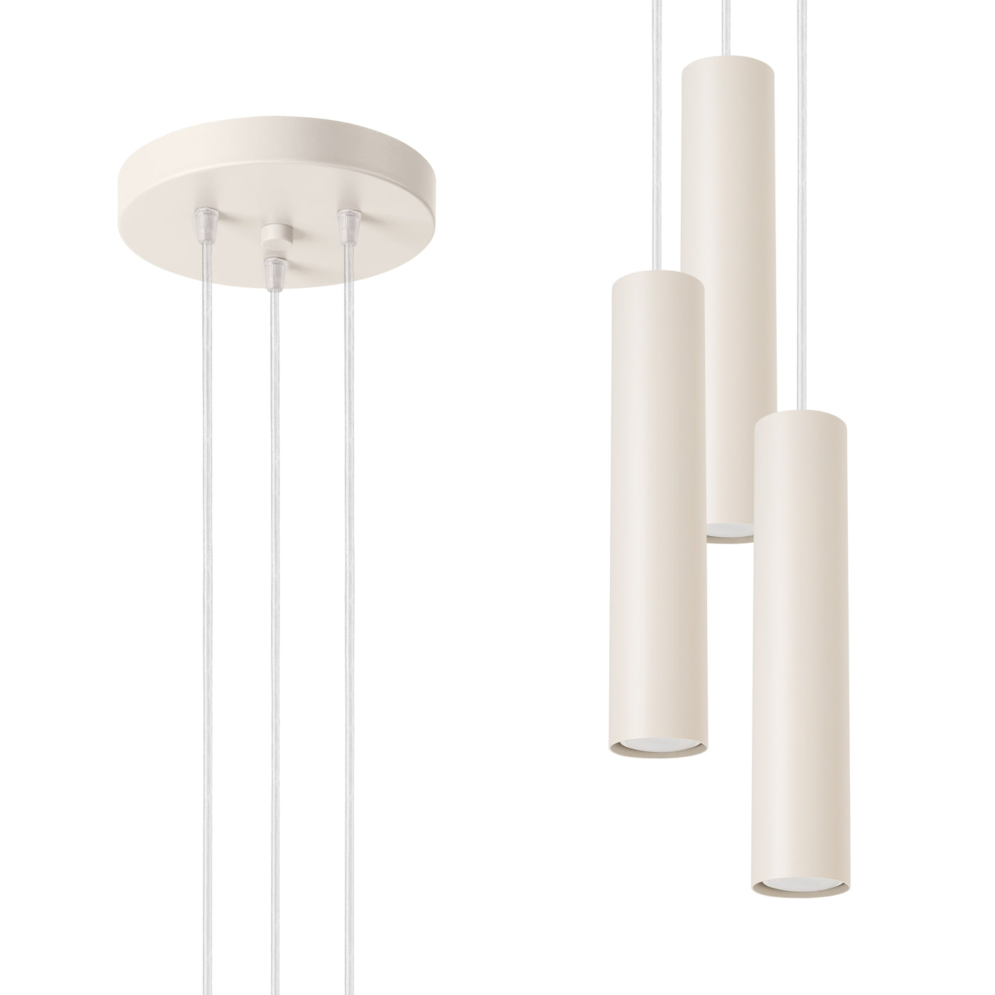 Lampa wisząca Lagos 3P beżowa