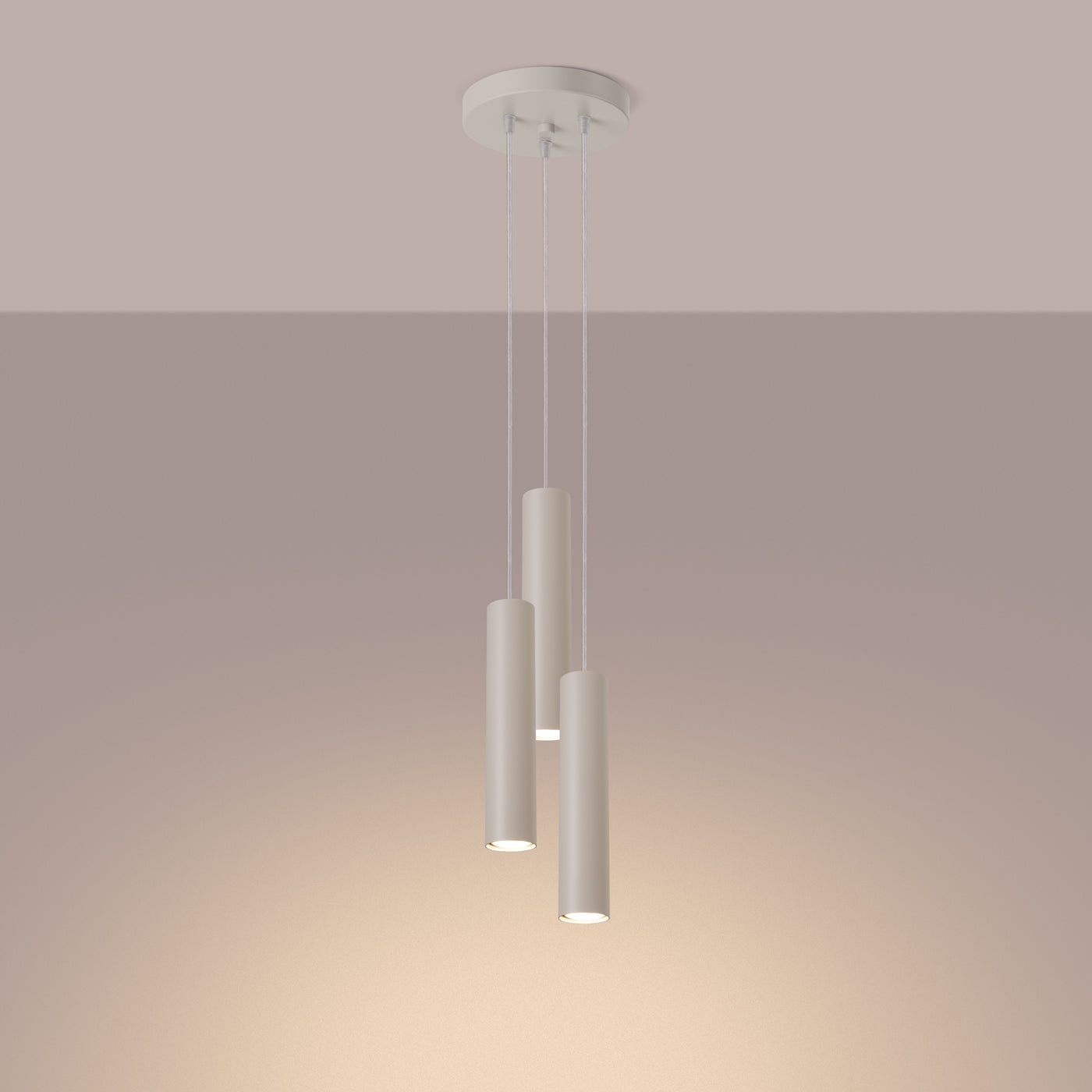 Lampa wisząca Lagos 3P beżowa