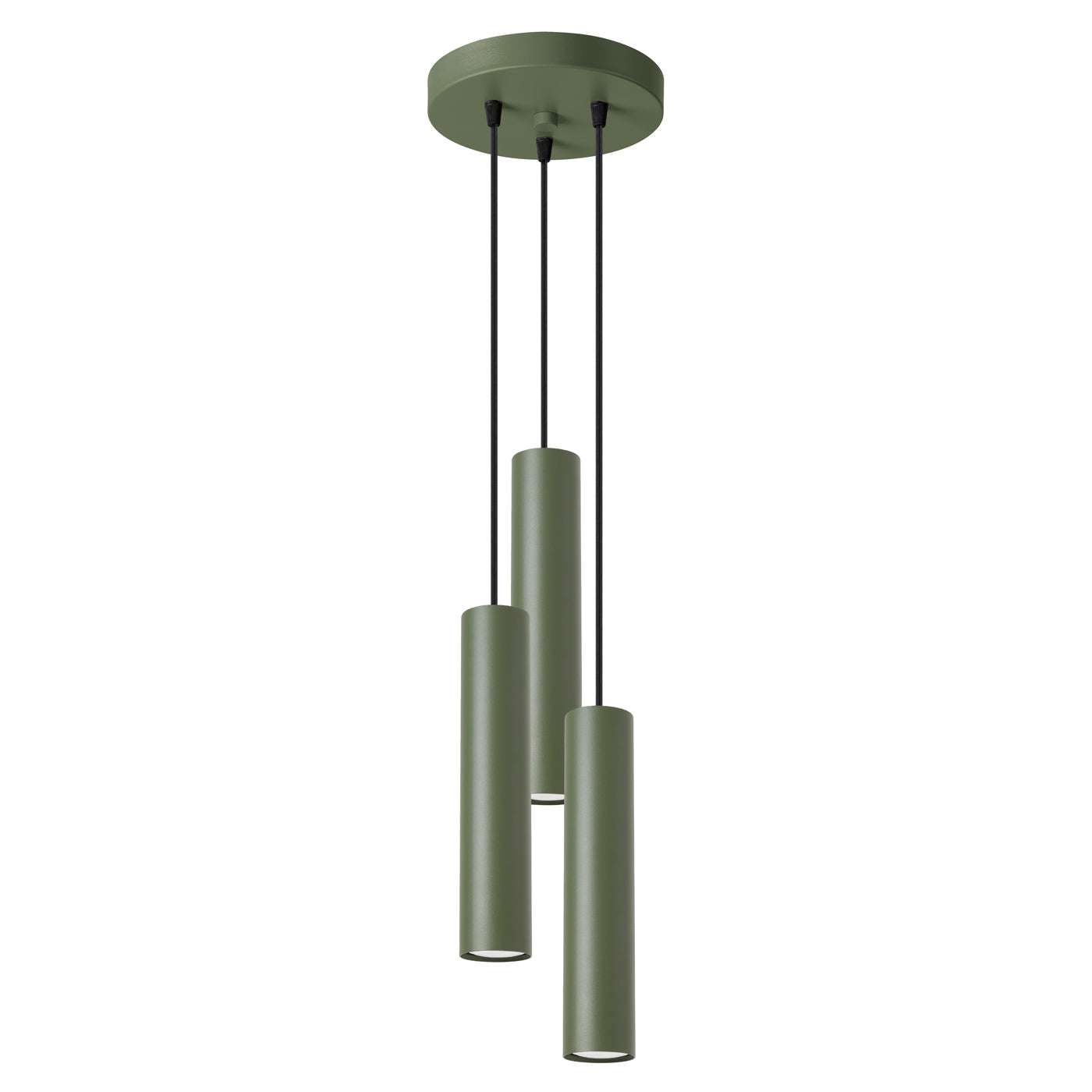 Lampa wisząca Lagos 3P zielona oliwka