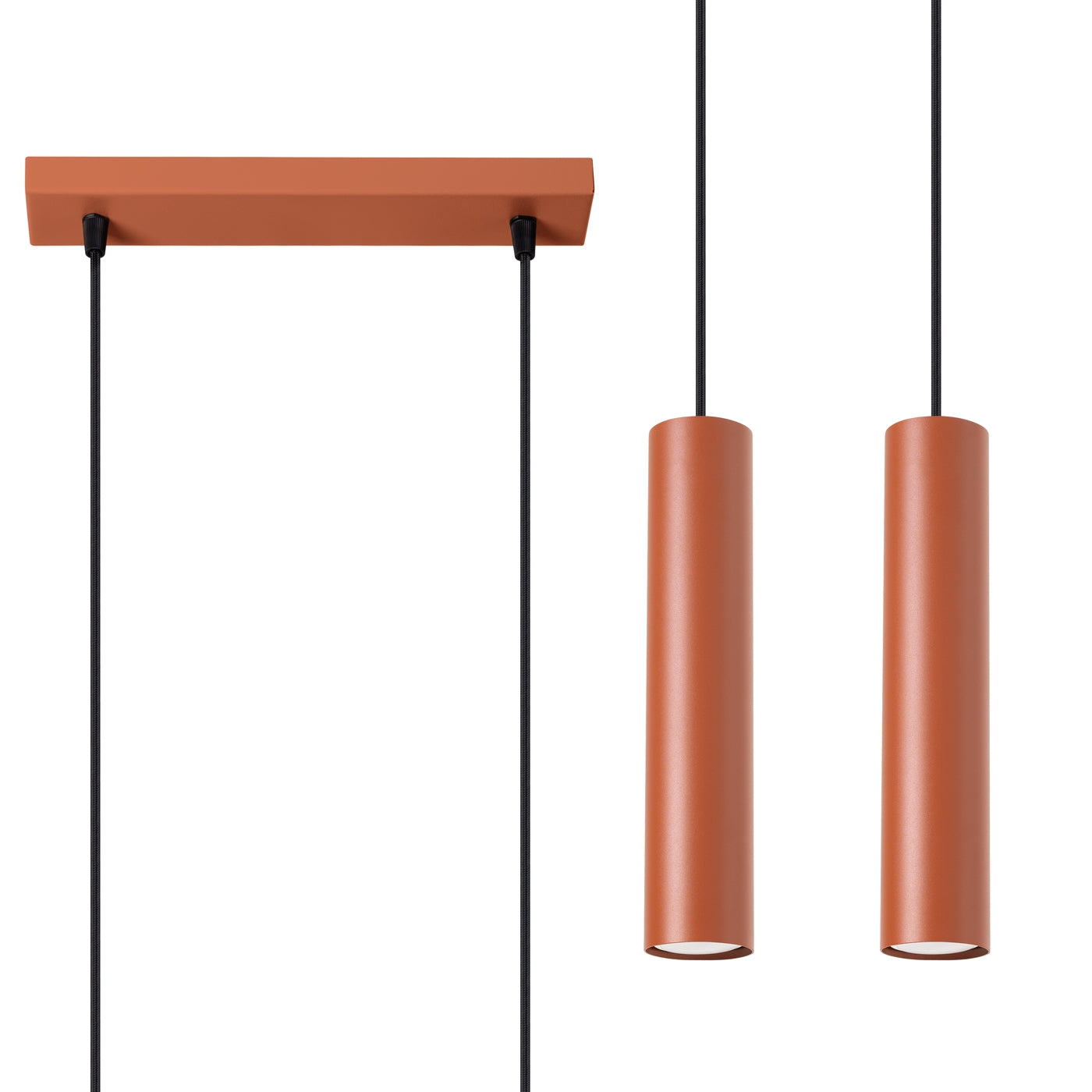 Lampa wisząca Lagos 2 ochra czerwona