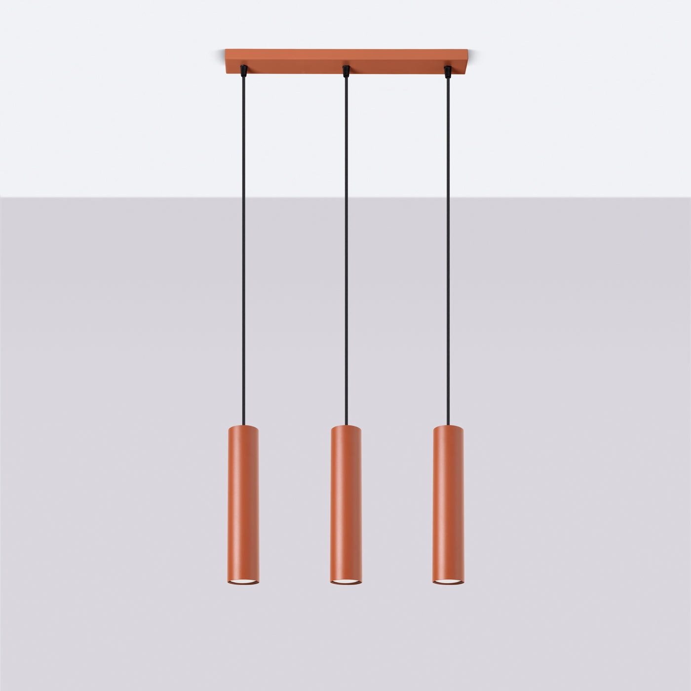 Lampa wisząca Lagos 3L ochra czerwona