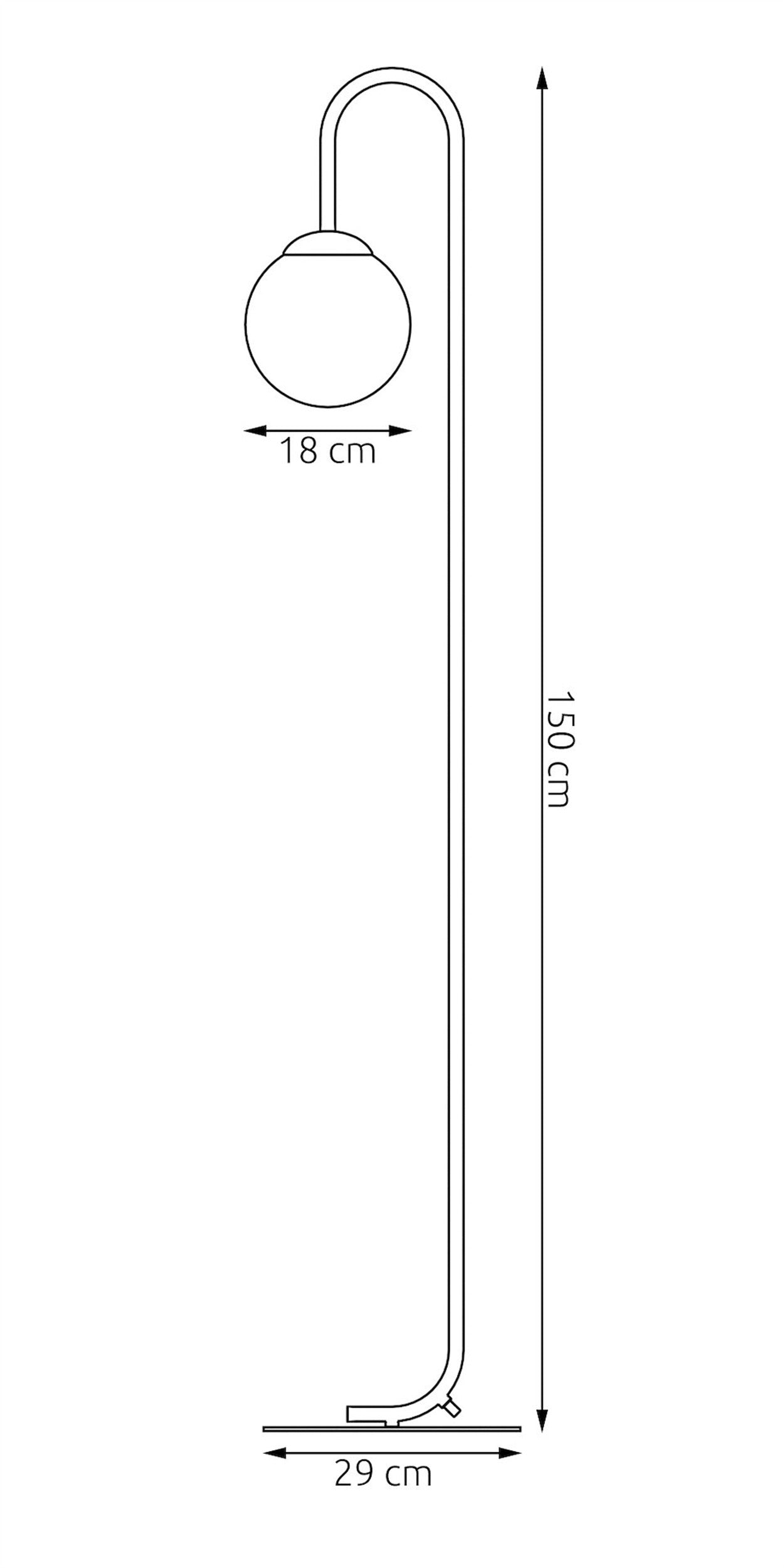 Lampa podłogowa Flor 150 cm mokka