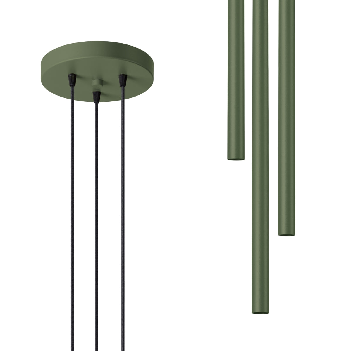 Lampa wisząca Pastelo 3P zielona oliwka