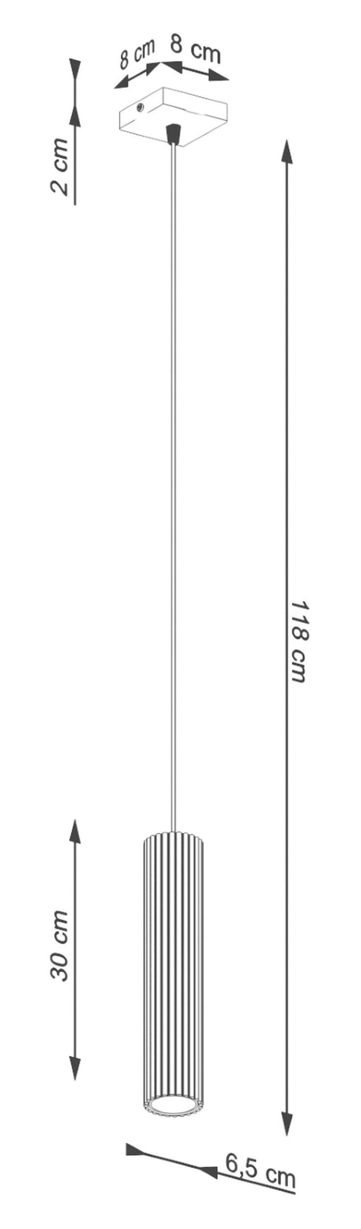 Lampa wisząca Karbon x1 złota