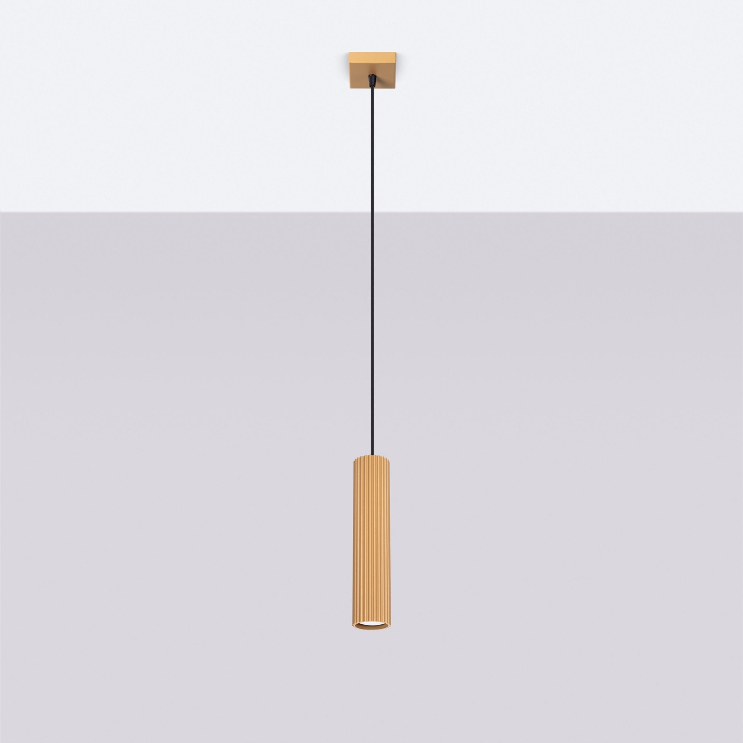 Lampa wisząca Karbon x1 złota