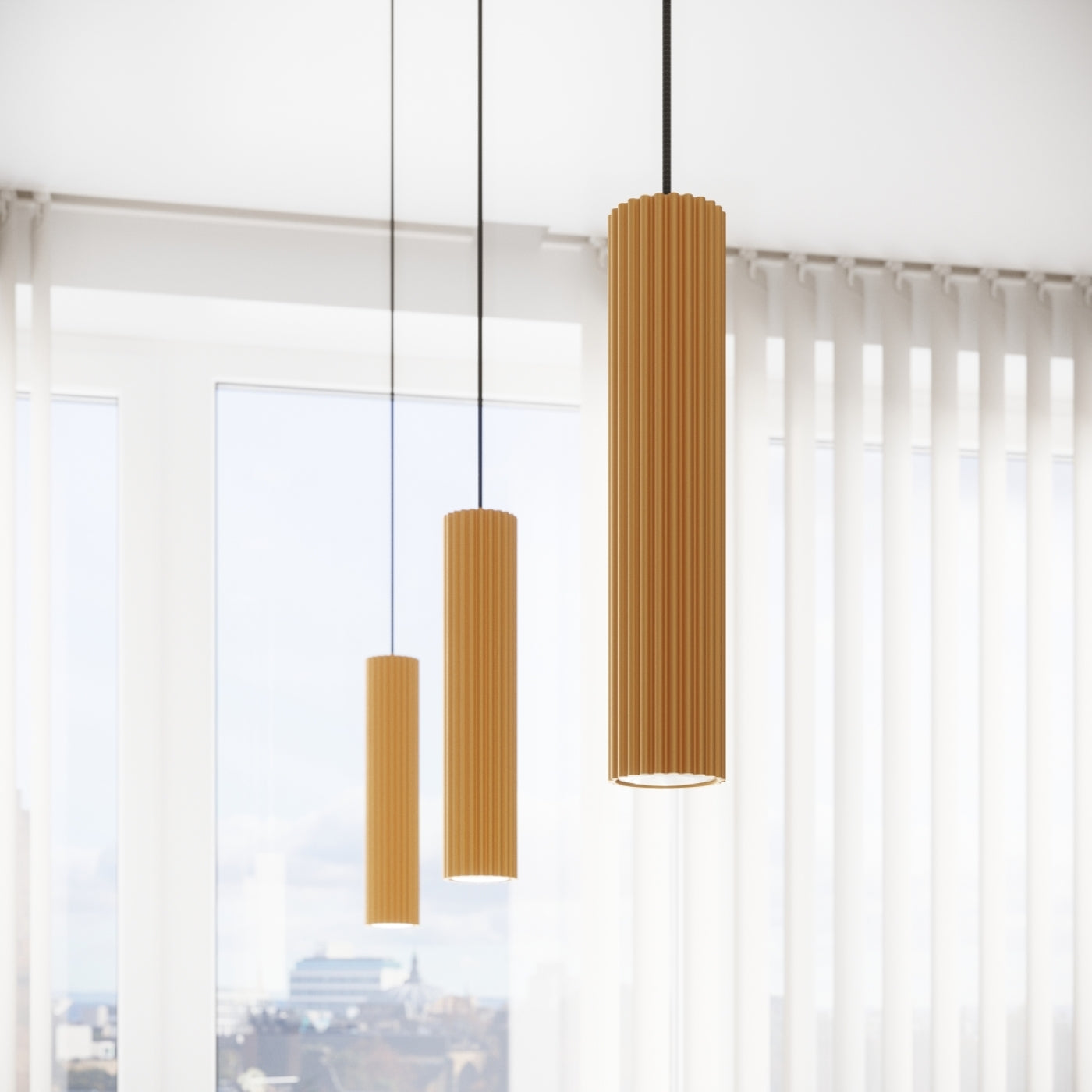 Lampa wisząca Karbon 2 złota