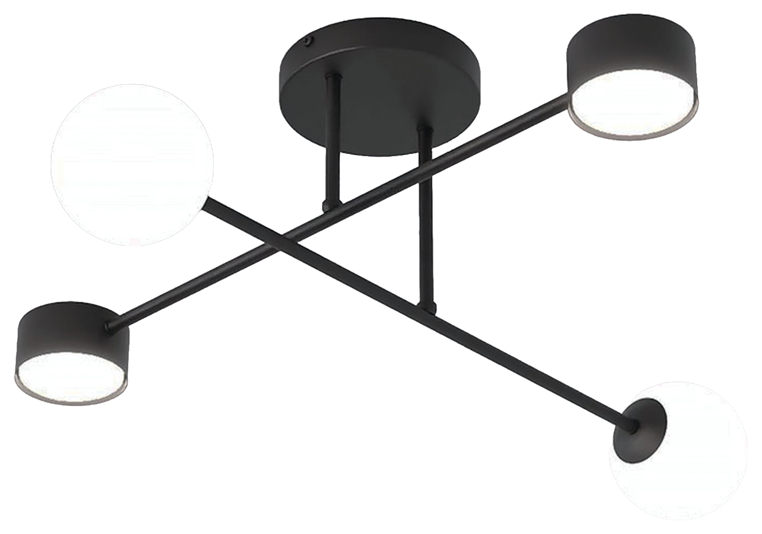 Lampa wisząca Holon x4 czarna