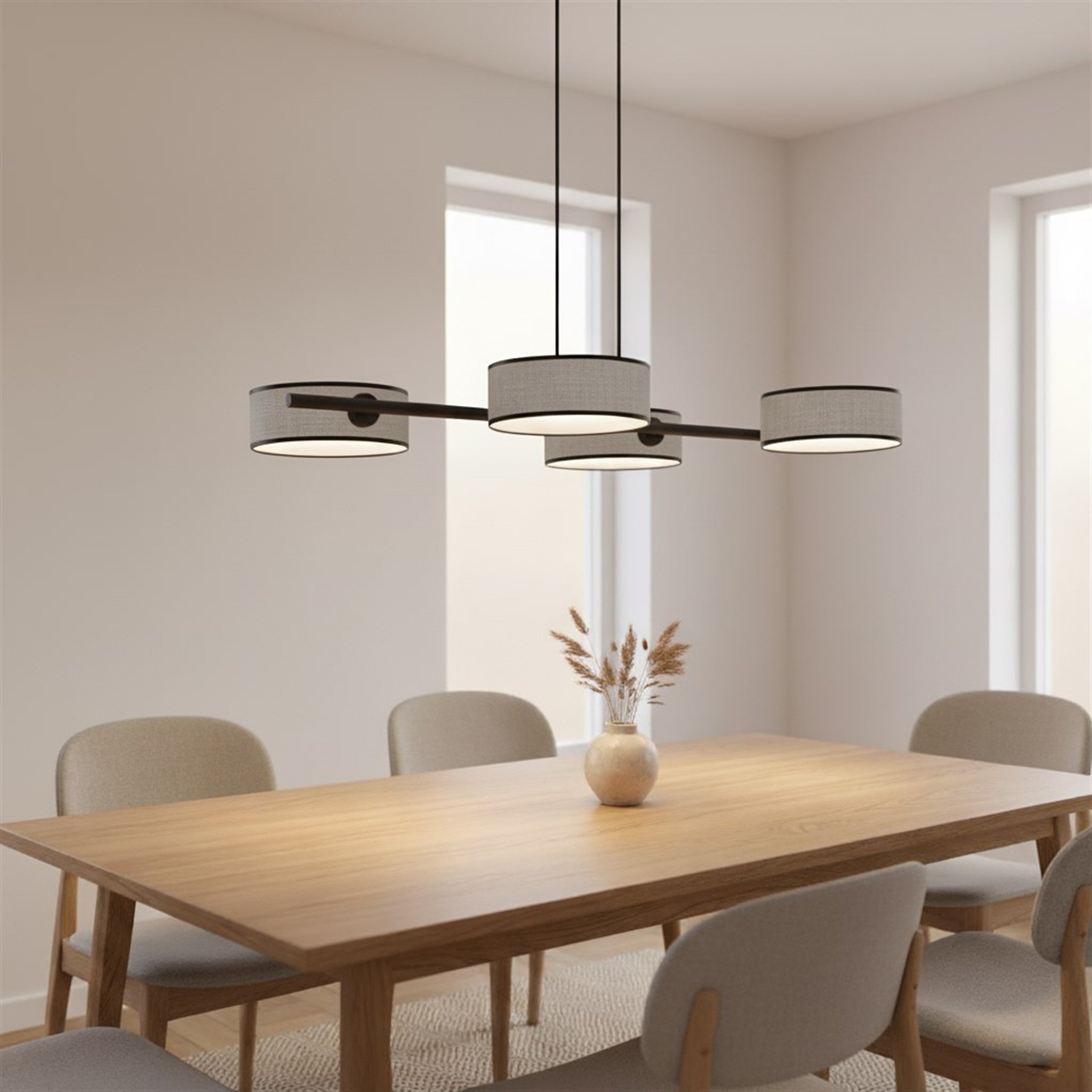 Lampa wisząca Drumz x4 szara