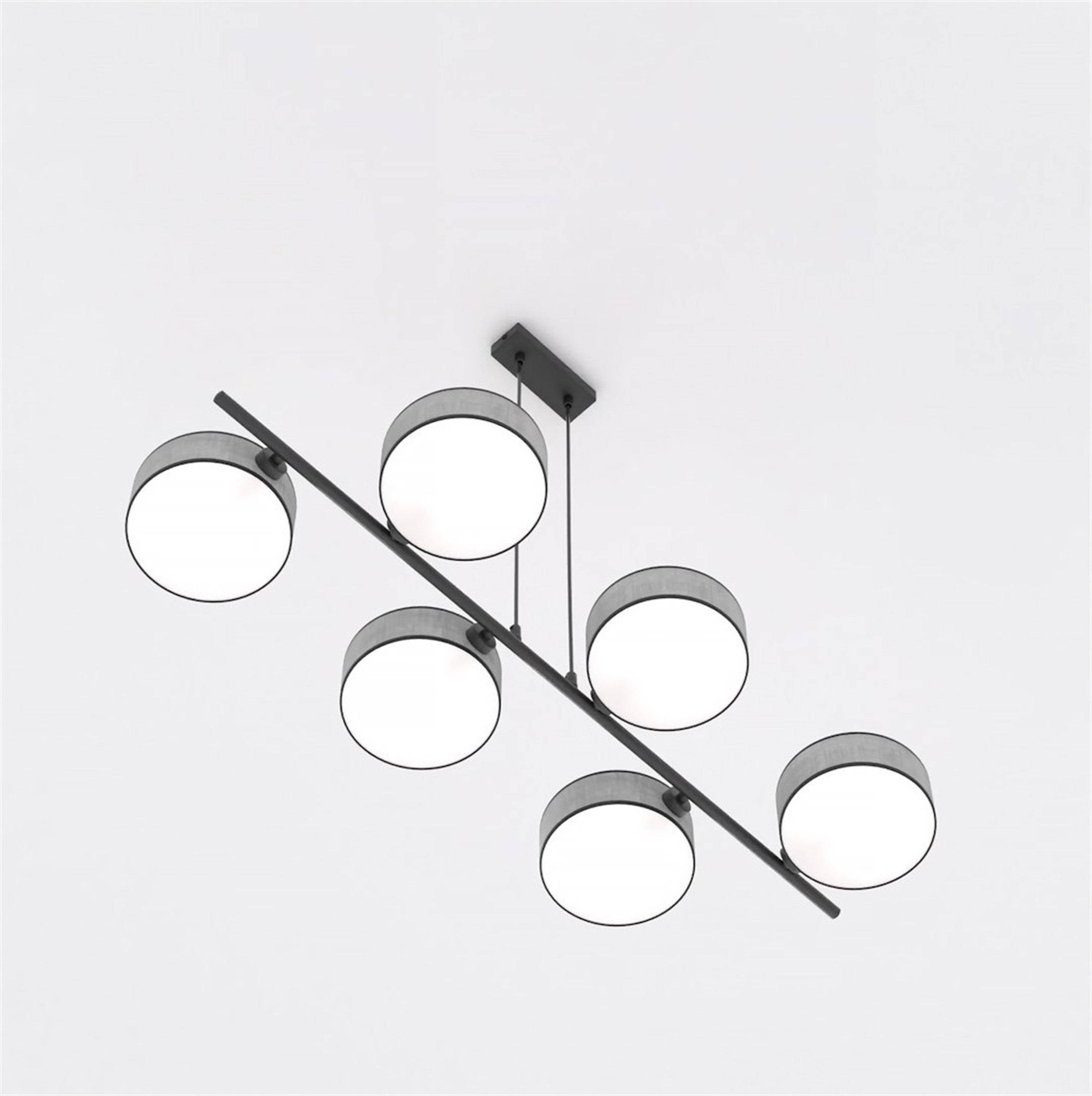 Lampa wisząca Drumz x6 szara