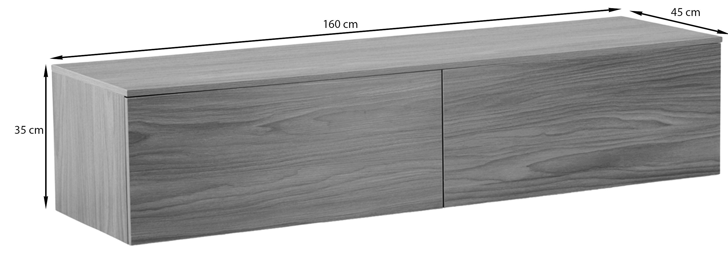 Szafka RTV Thogize 160 cm wisząca beżowa