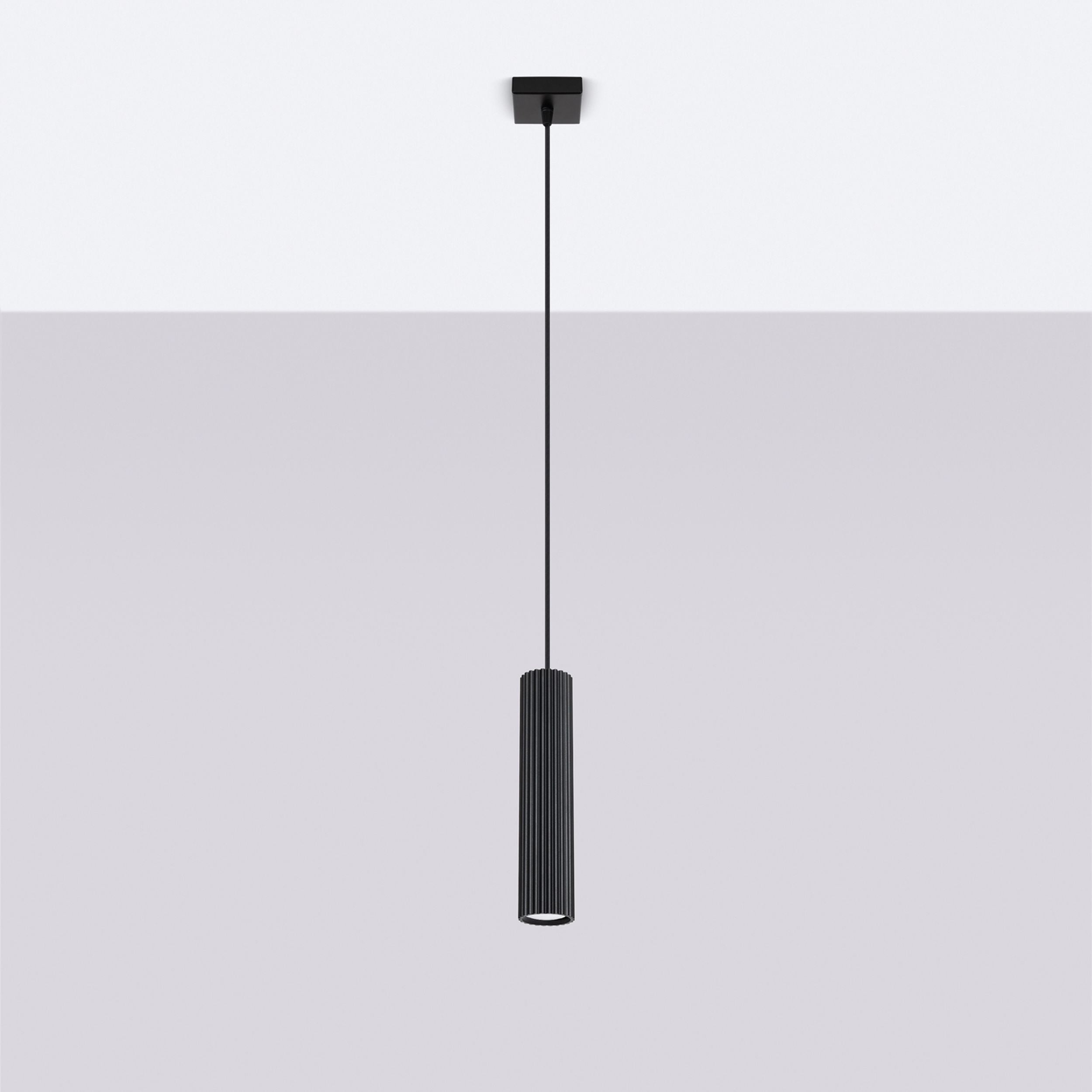 Lampa wisząca Karbon x1 czarna