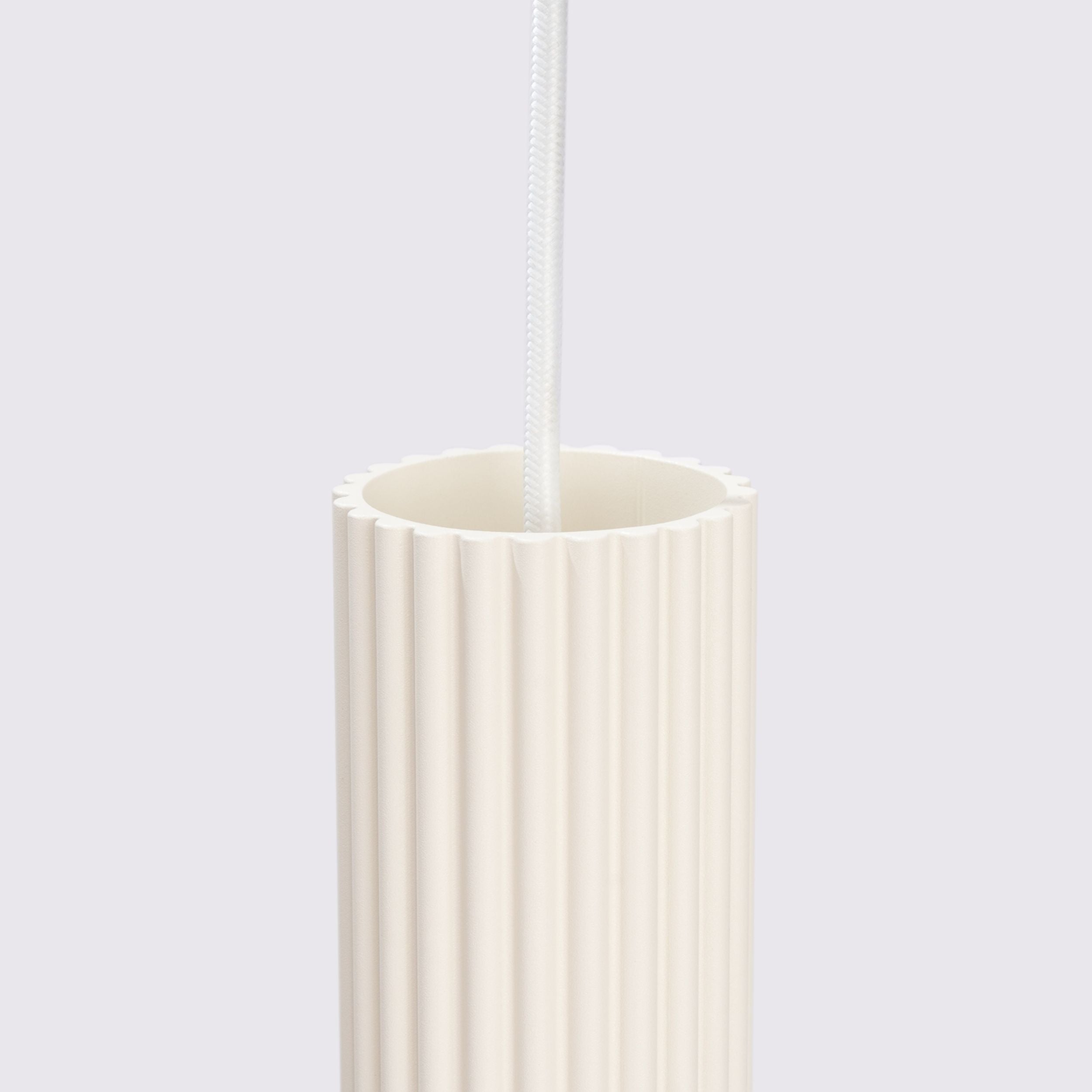 Lampa wisząca Karbon x3 beżowa