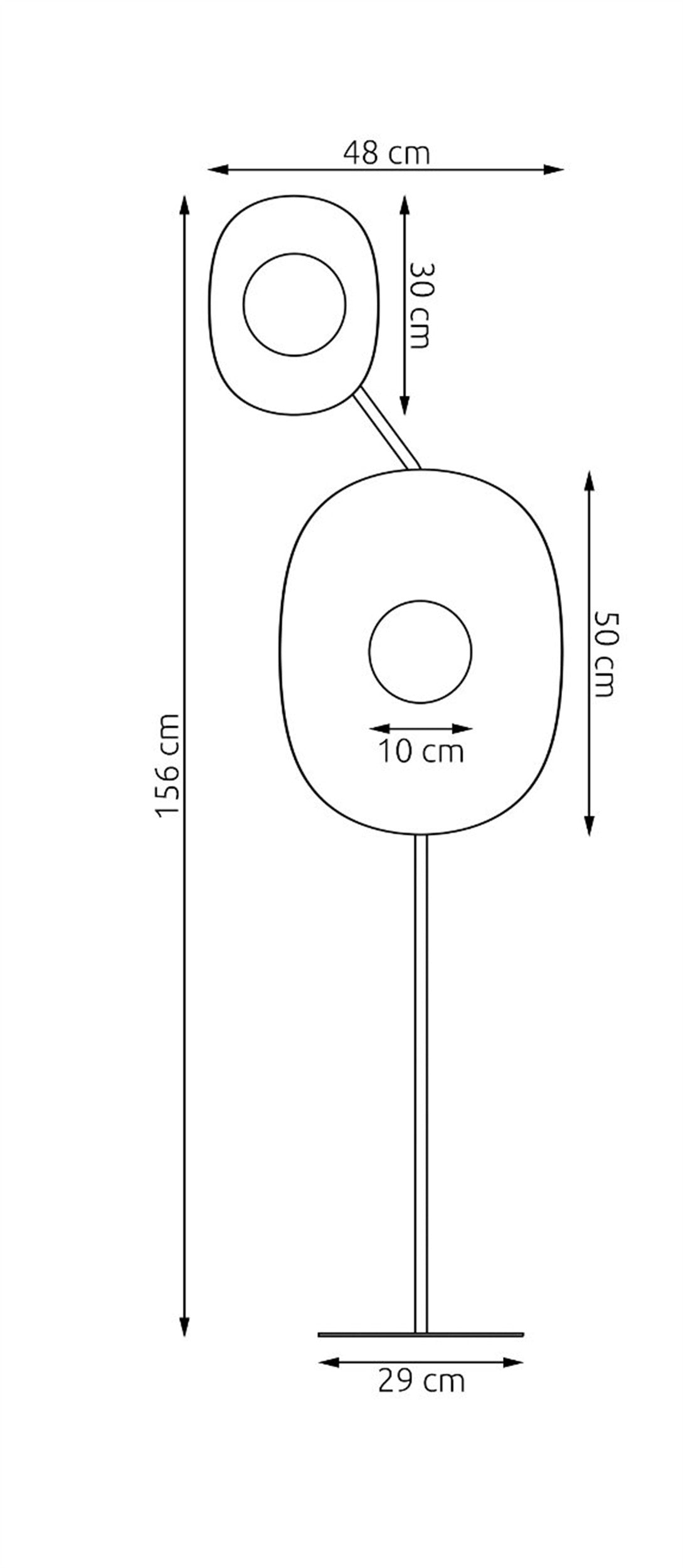 Lampa podłogowa Delulu x2 czarna
