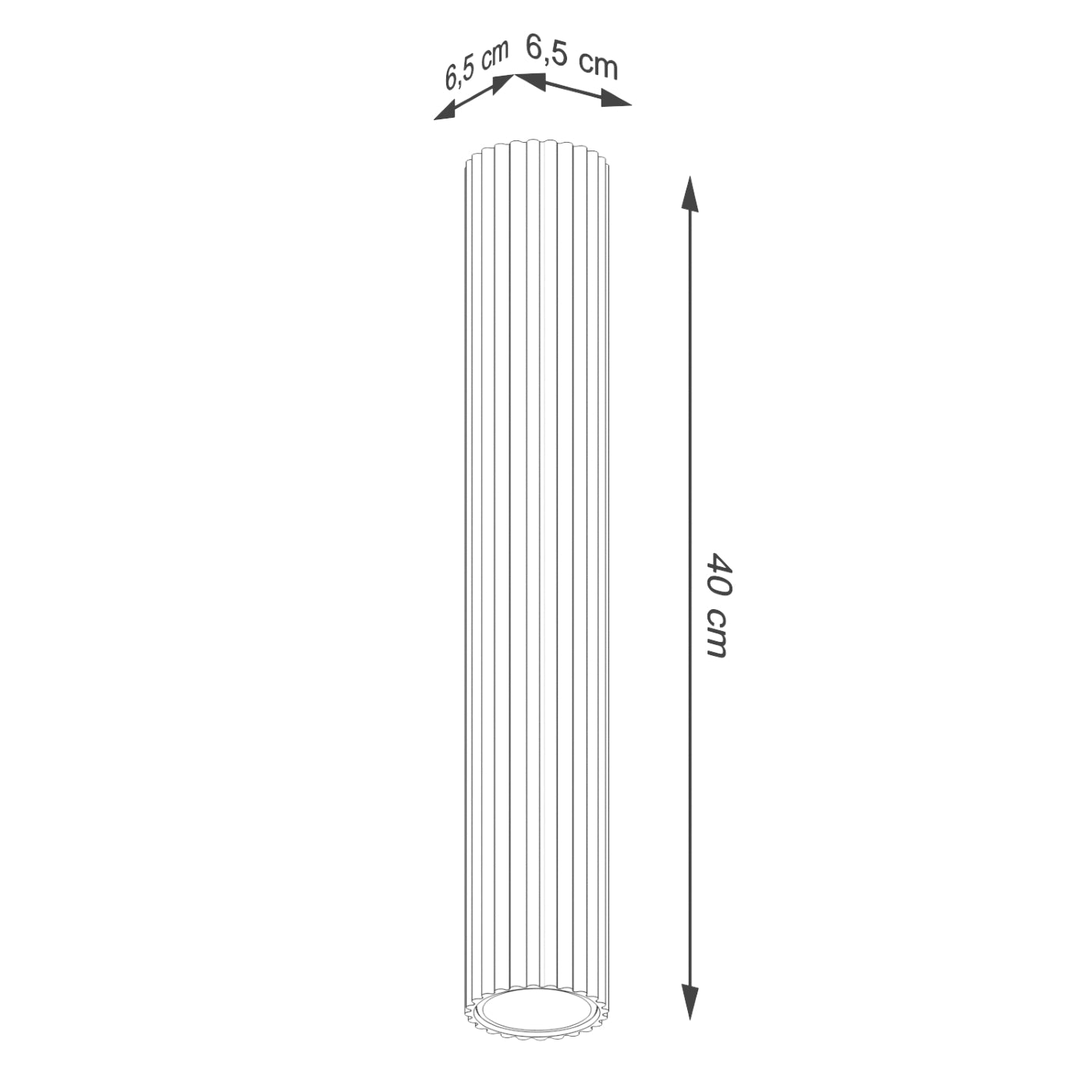 Spot tuba Karbon 40 cm zielony oliwkowy